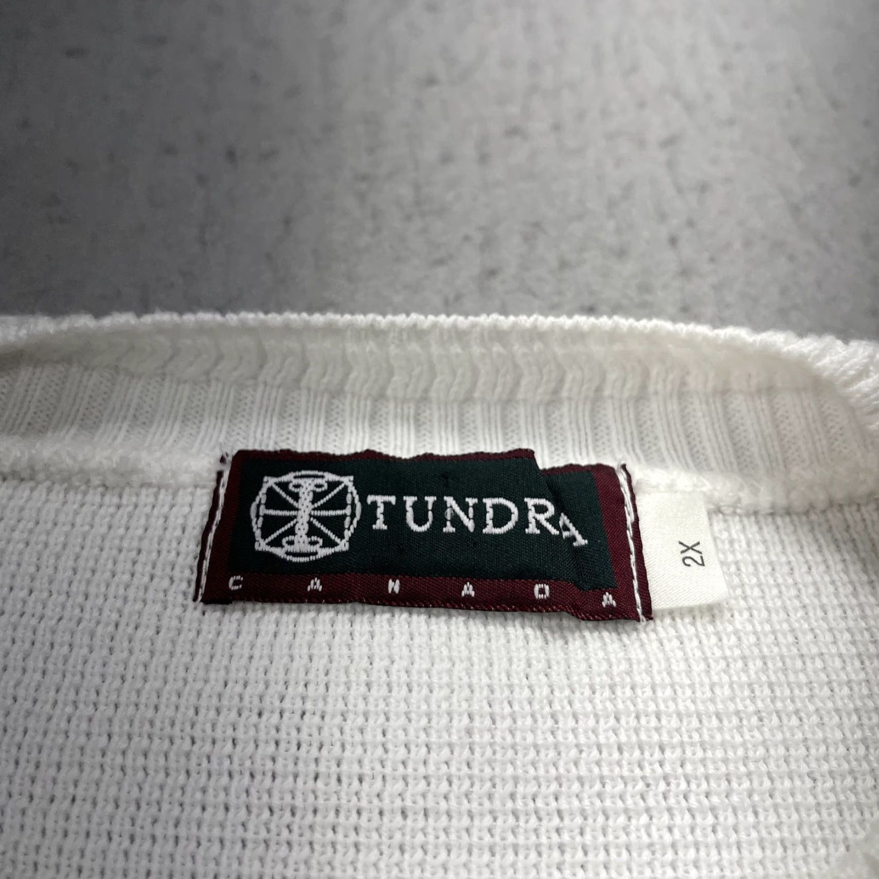Vintage VINTAGE Tundra Golf Sweater Mens 2XL White Embroidered Crewneck 90s Knit Pullover Shirt Size US XXL / EU 58 / 5 - 4 Thumbnail
