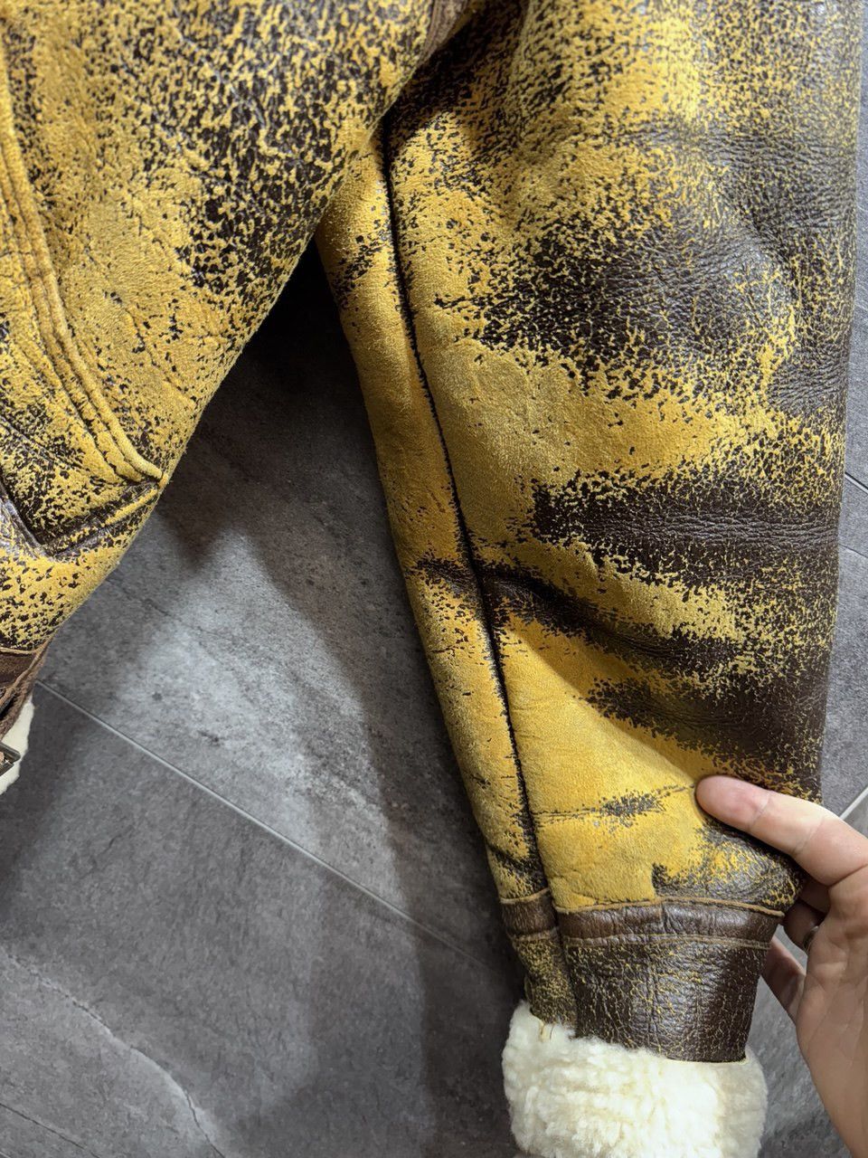 Other F16 Type Aviation Air Force US Army Style Sheepskin Jacket Size US M / EU 48-50 / 2 - 4 Thumbnail