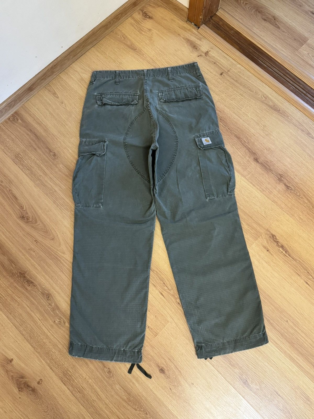 Carhartt Vintage 90s Carhartt Cargo Pants Multilpocket Olive Green L Size US 34 / EU 50 - 8 Thumbnail