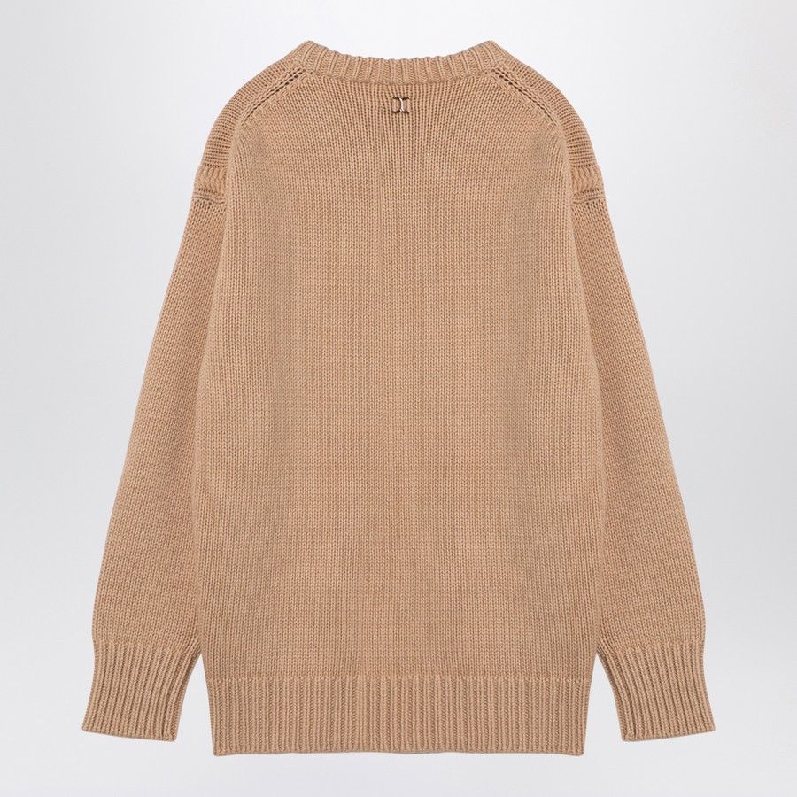 Chloe o1d2blof0824 Cashmere Cotton Jumper in Camel Size S / US 4 / IT 40 - 2 Thumbnail