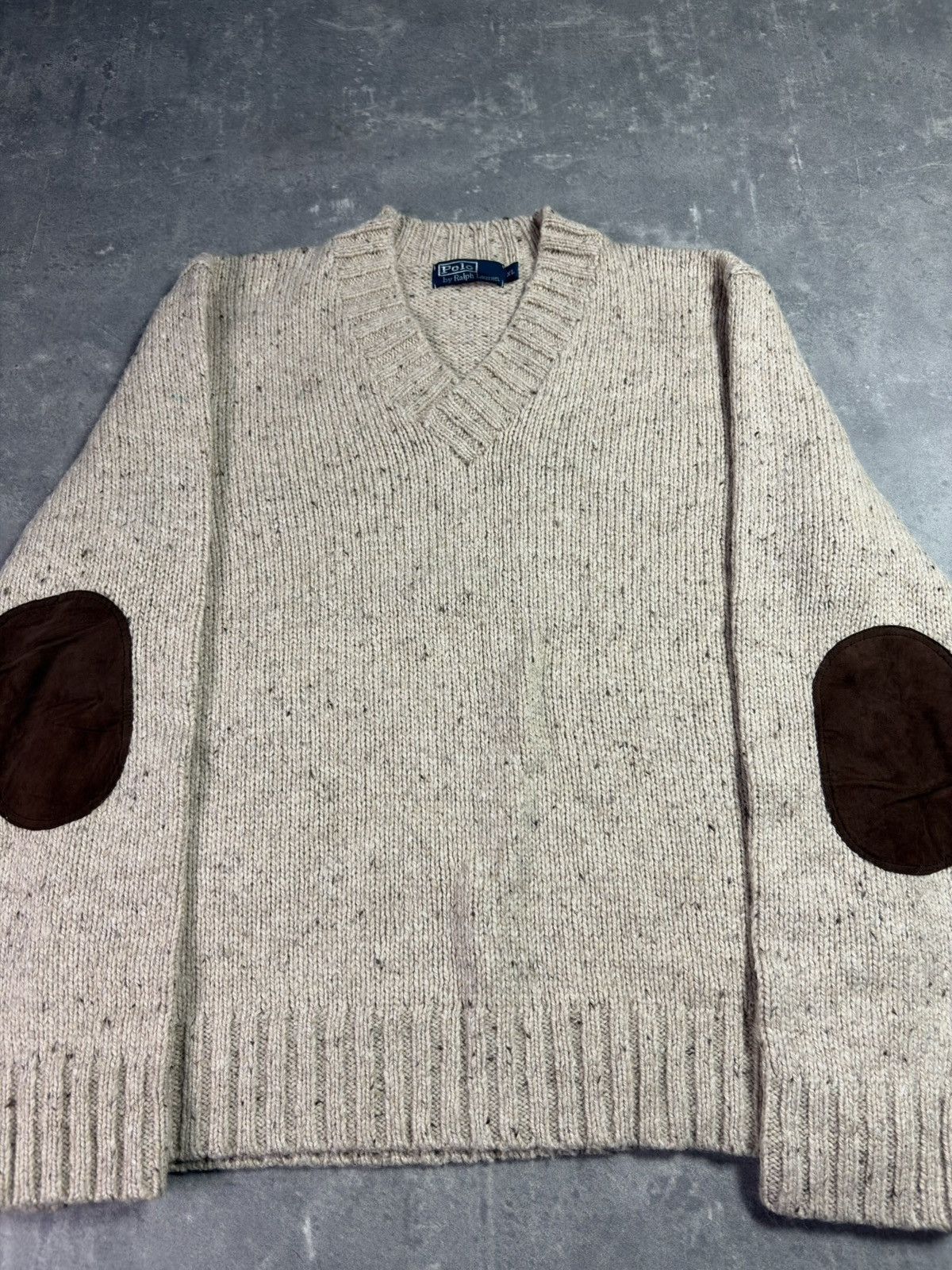 Polo Ralph Lauren Polo Ralph Lauren Wool Alpaca Oatmeal Elbow Patches Knit XL Size US XL / EU 56 / 4 - 7 Thumbnail