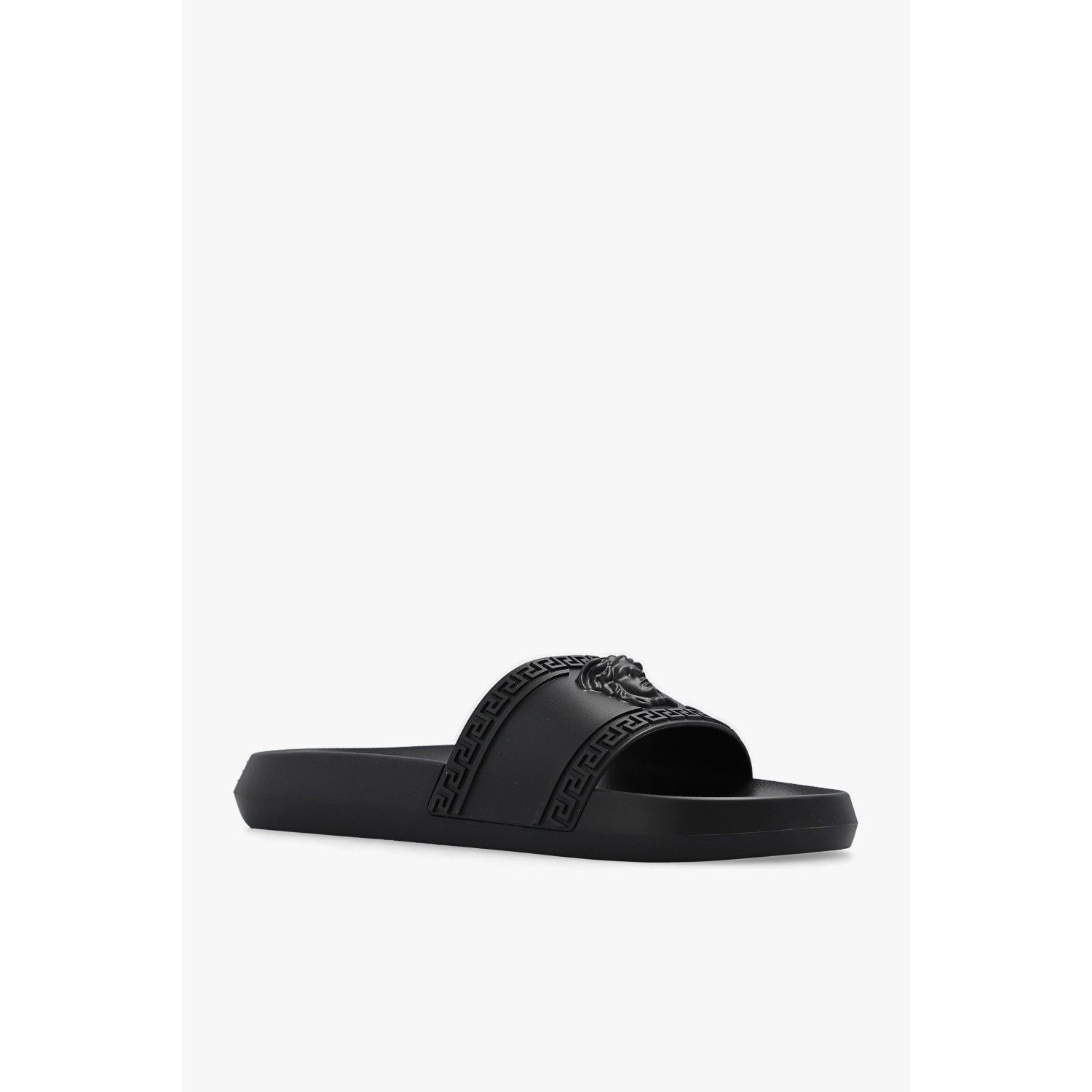 Versace VERSACE Black Rubber Slippers New And Authentic (Men's size: Size US 6 / EU 39 - 2 Thumbnail