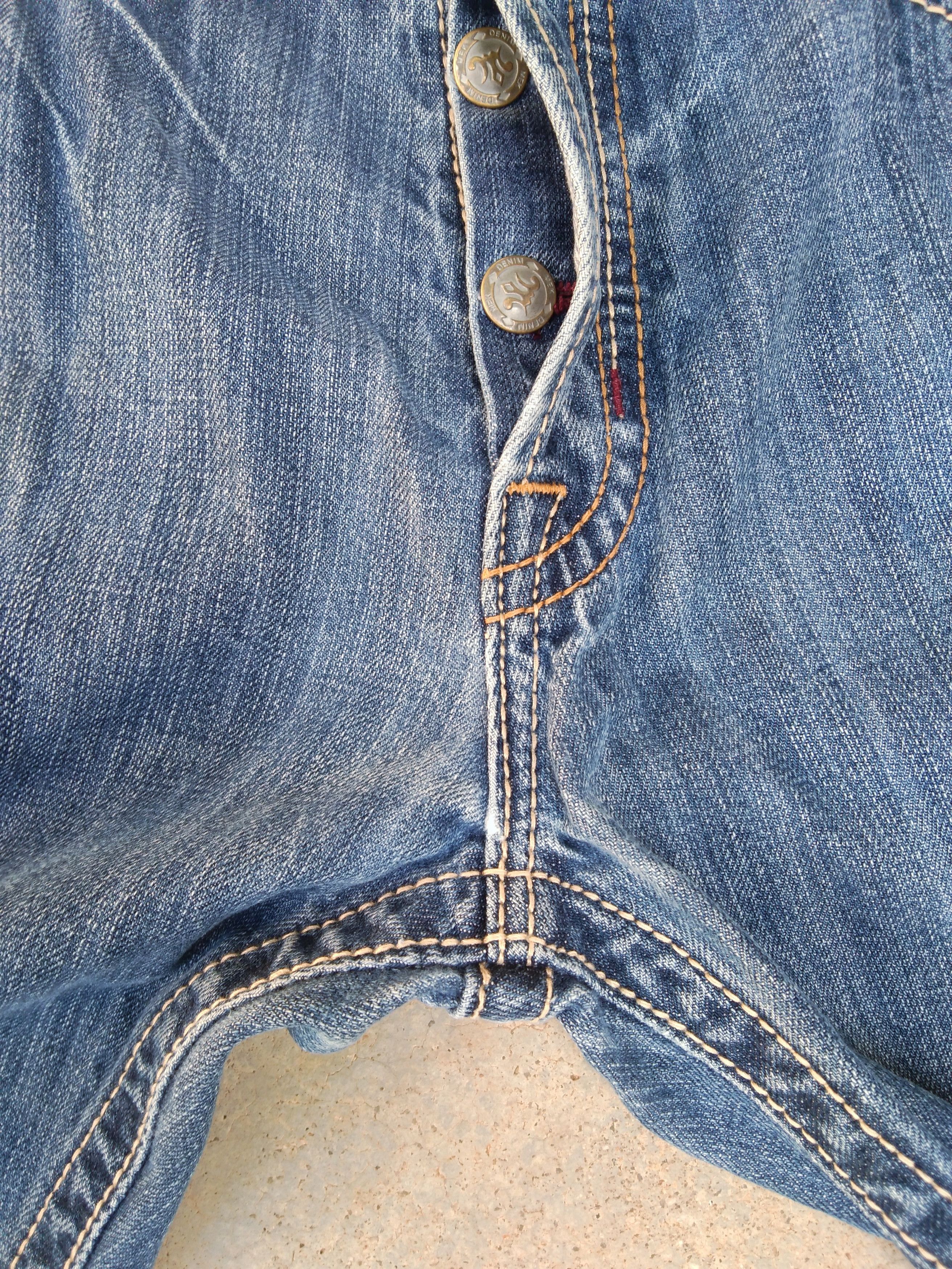 Mek Denim Vintage Mek Denim Faded Blue Washed Boot Cut Jeans 34x32 Size US 34 / EU 50 - 8 Thumbnail