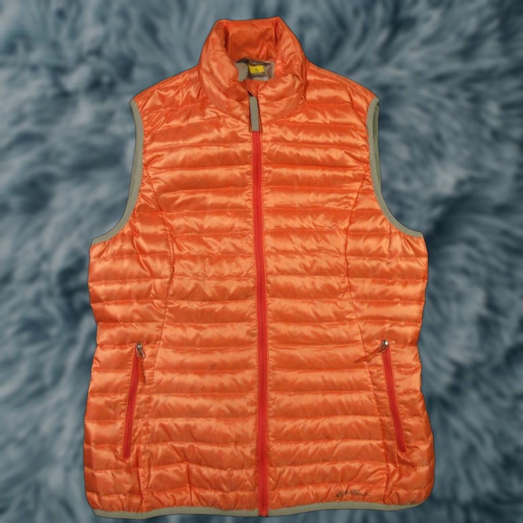 Eddie Bauer Eddie Bauer Down Puffer Vest Womens S Peach Travex EB 700 Fill Packable EUC Size S / US 4 / IT 40 - 1 Thumbnail