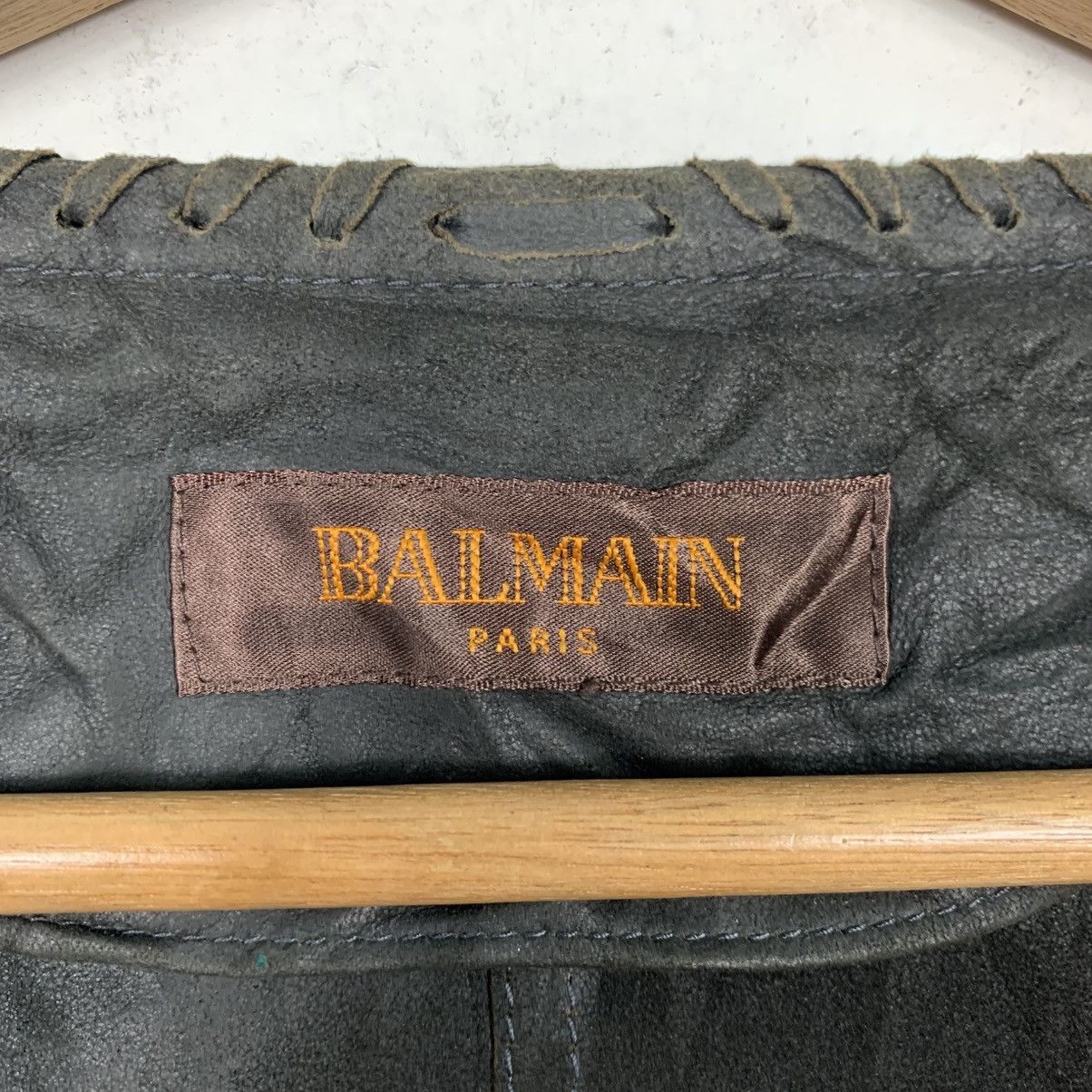 Japanese Brand Balmain Paris Leather Jacket Size M / US 6-8 / IT 42-44 - 15 Thumbnail