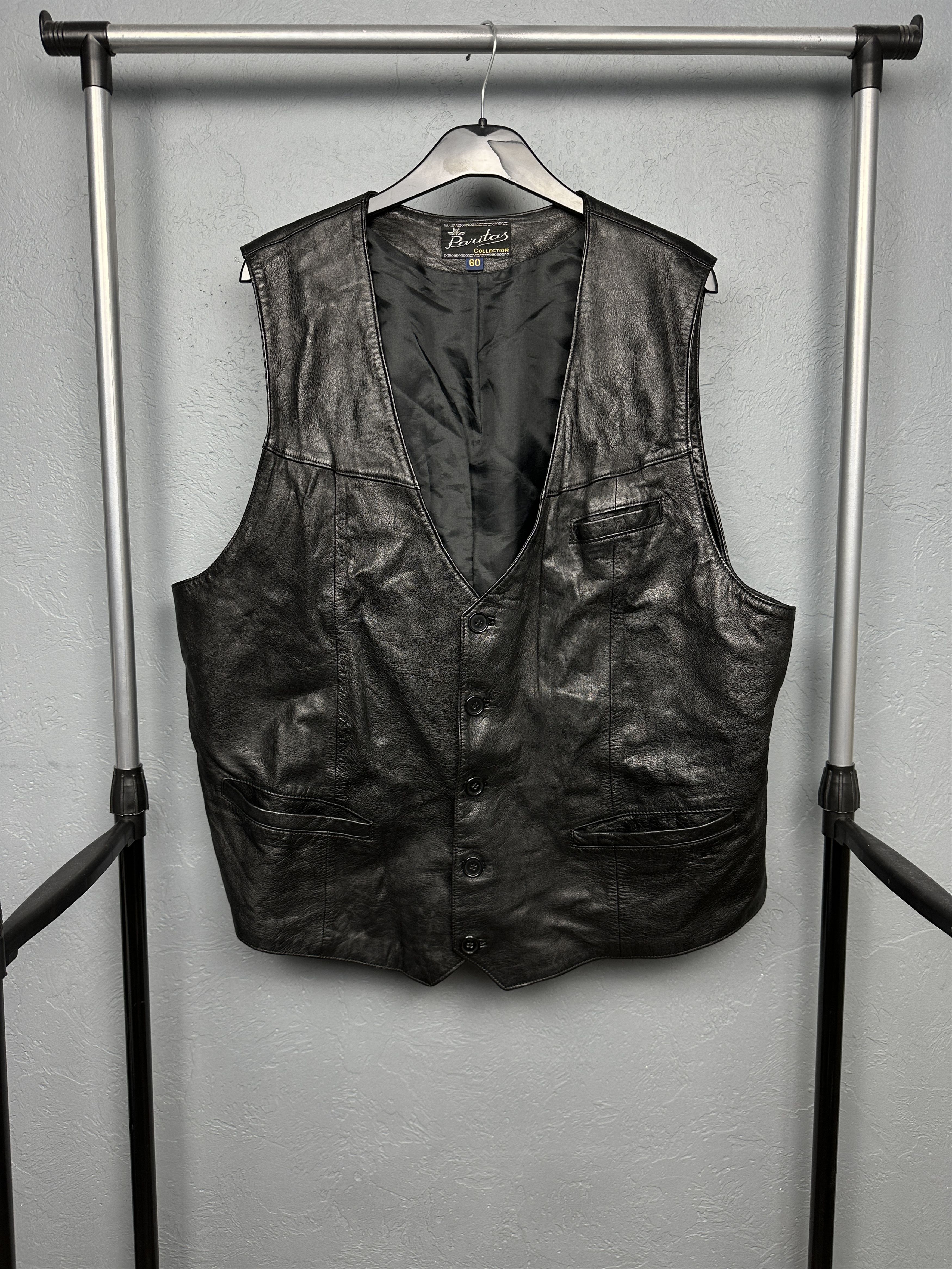 Vintage Vintage Leather Biker Vest Size US XL / EU 56 / 4 - 1 Thumbnail