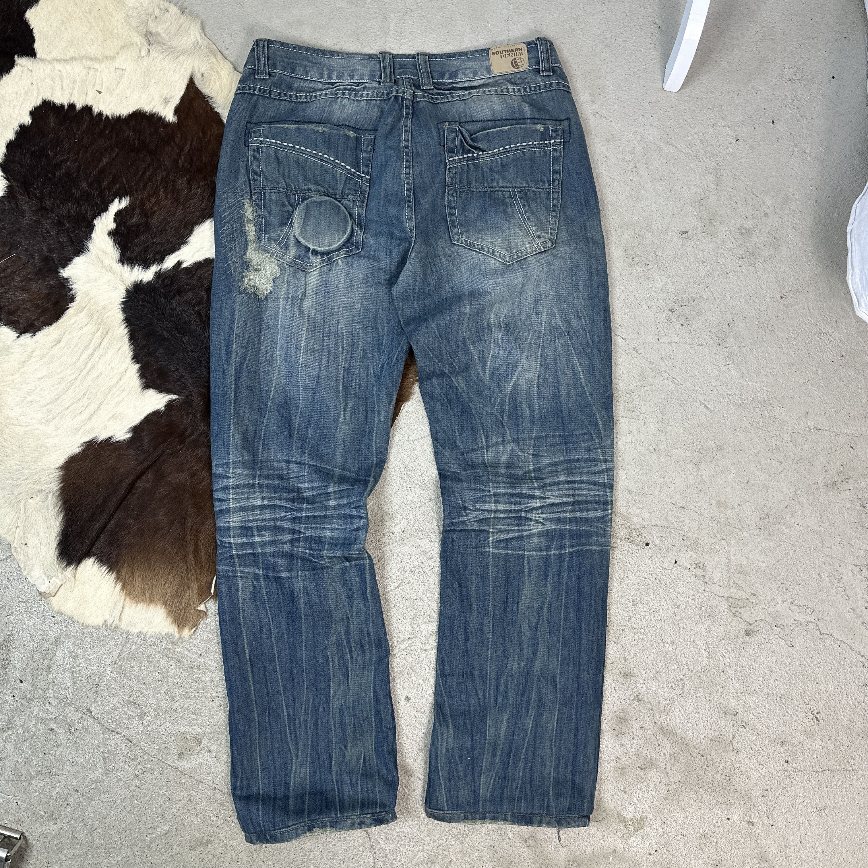 Vintage Vintage Wide Leg Y2K Jeans Size 33" - 3 Thumbnail