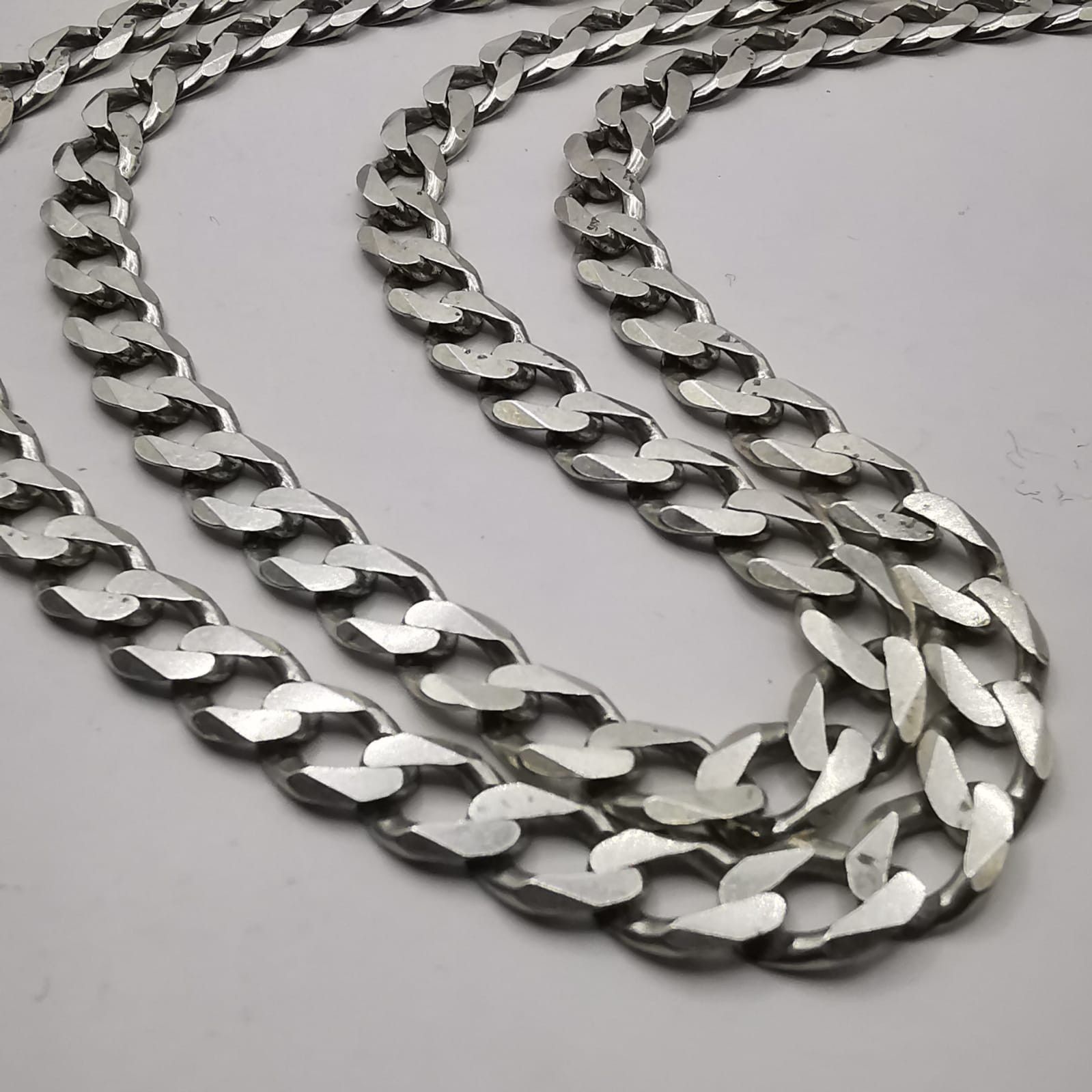 Sterling Silver Vintage Jewelry Chain, 925 Sterling Silver, Signed 24.77g Size ONE SIZE - 5 Thumbnail