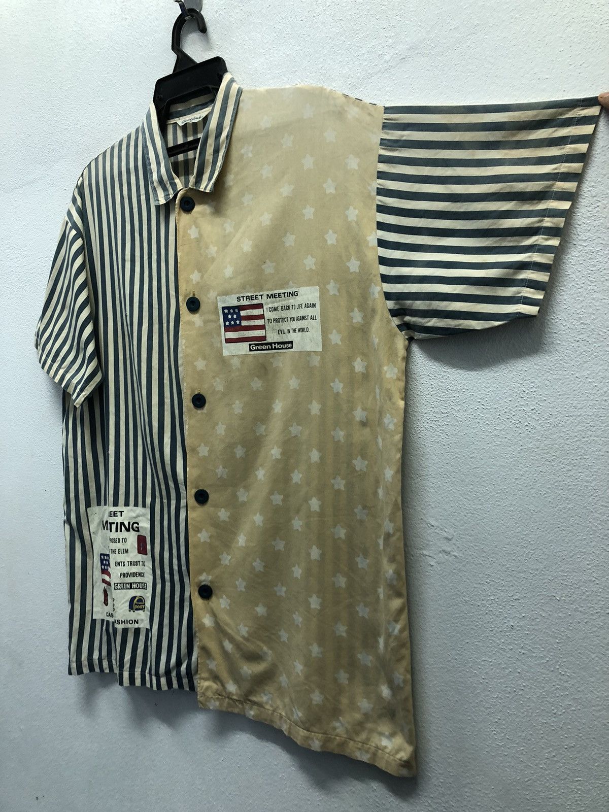 Vintage Green House Street Meeting Short Sleeve Shirt Button Up Size US L / EU 52-54 / 3 - 6 Thumbnail