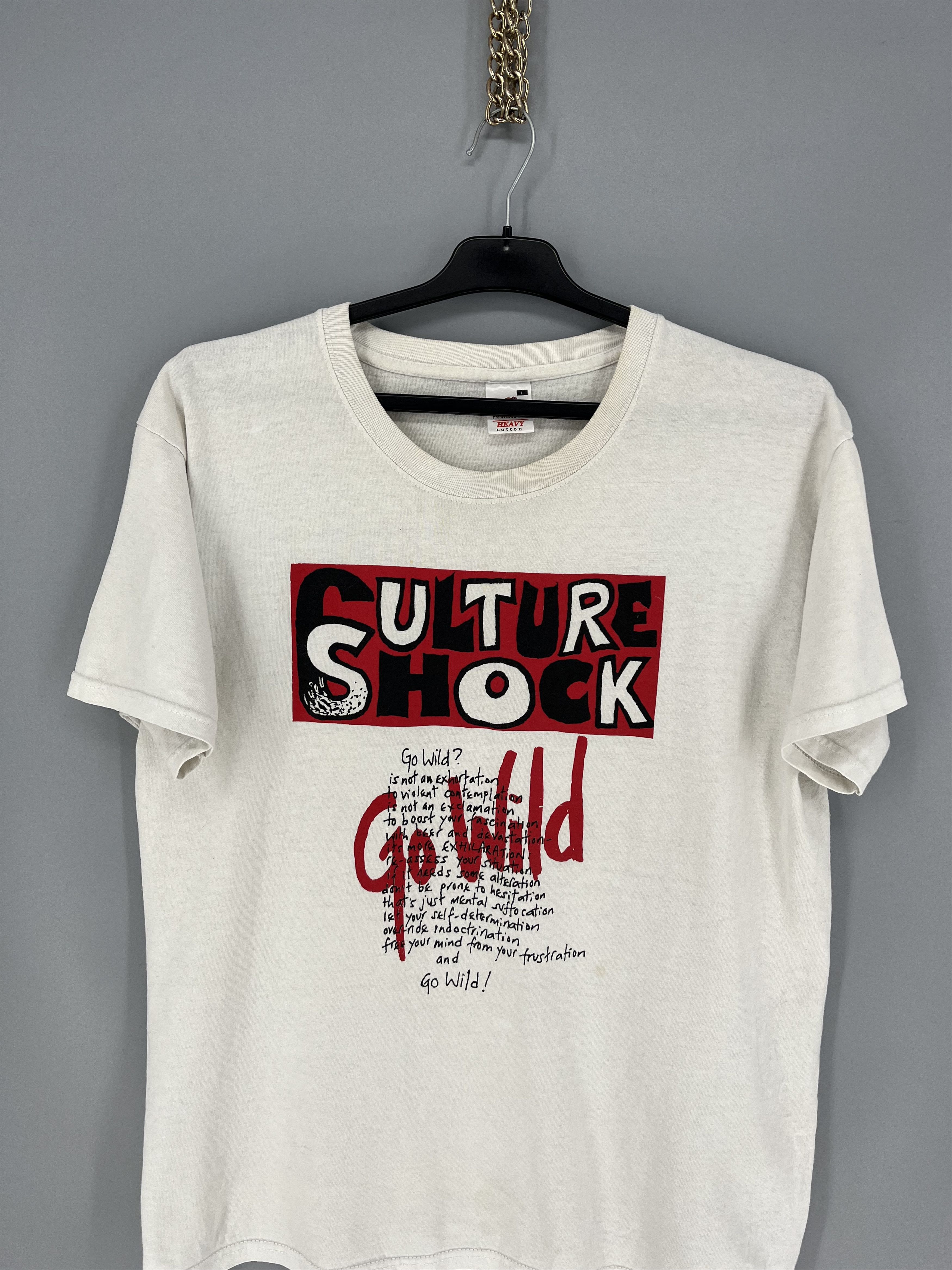 Vintage Culture Shock Go Wild Band T Shirt L White Punk Ska Size US L / EU 52-54 / 3 - 7 Thumbnail
