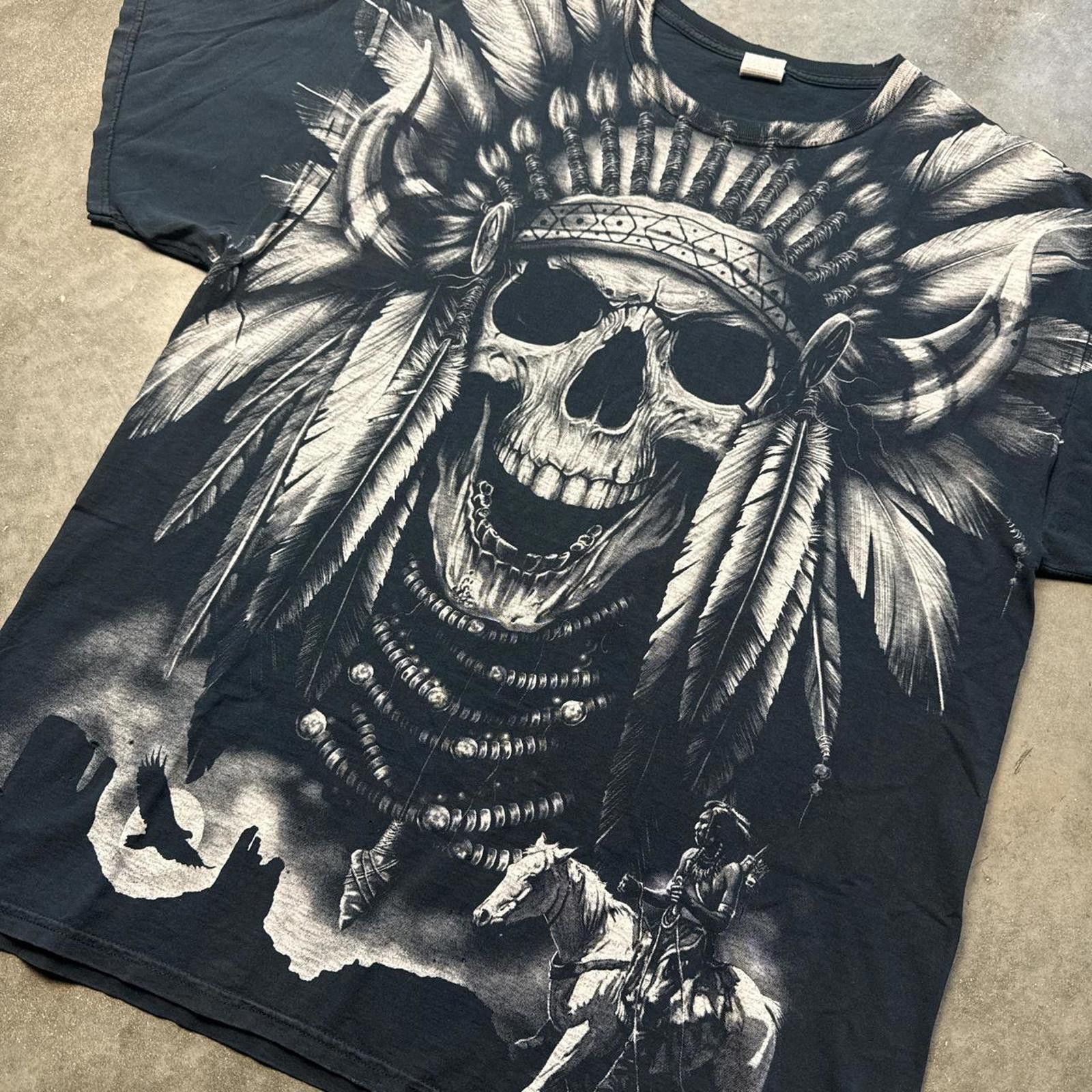 Other Native All Over Print Vintage Y2k Graphic T-Shirt Size US XL / EU 56 / 4 - 3 Thumbnail
