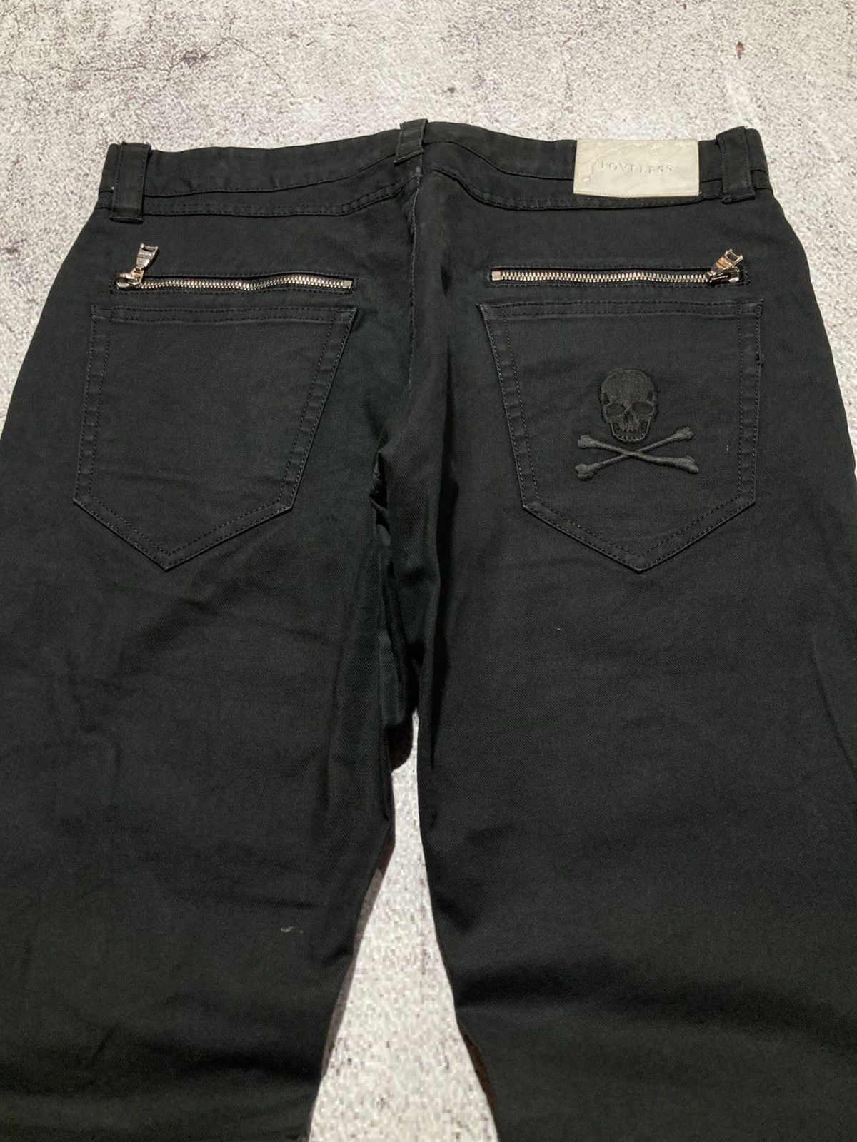 Japanese Brand 2000s Loveless Skull Patch Logo Punk Gothic Vkei Style Pants Size US 32 / EU 48 - 4 Thumbnail