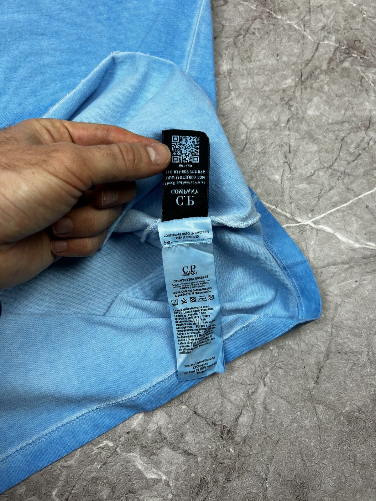 C.P. Company × Vintage C.P Company T-shirt baby blue small logo Size US XL / EU 56 / 4 - 6 Thumbnail
