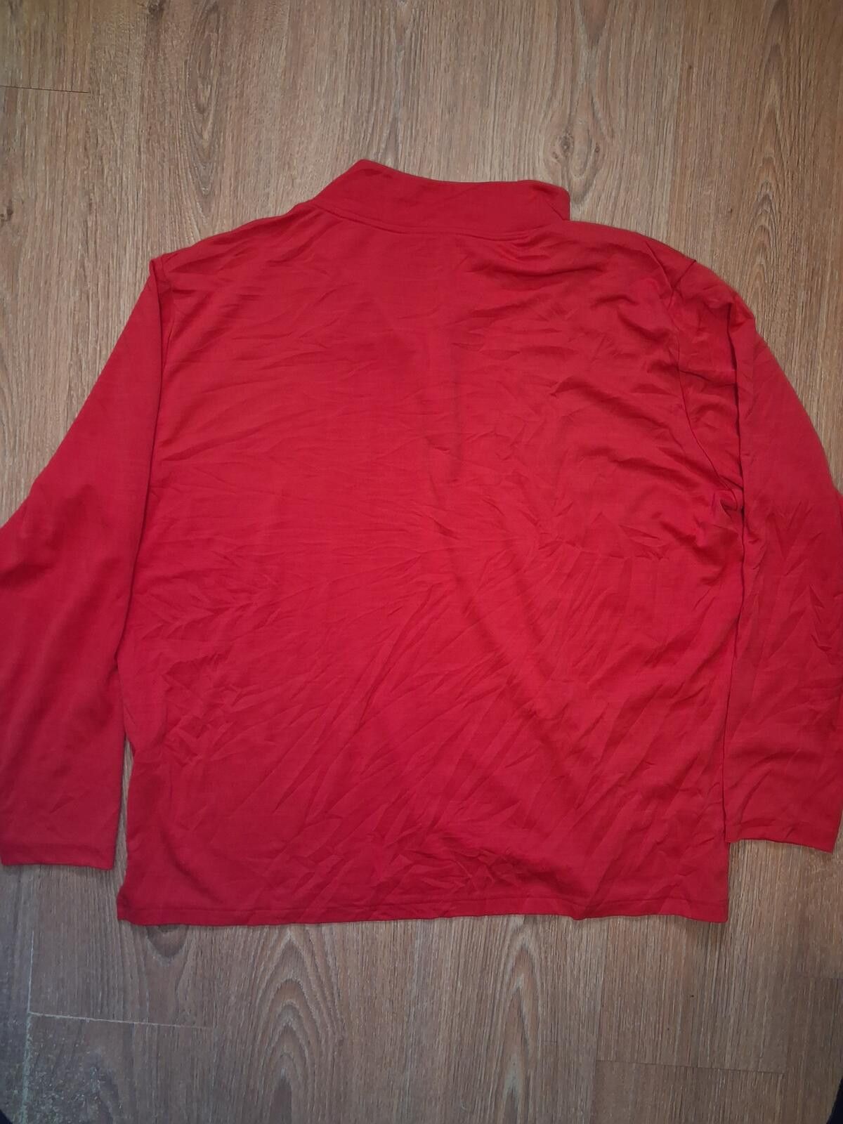 Nike VINTAGE Nike Dri Fit Quarter Zip Pullover Sweater XXL Red Size ONE SIZE - 5 Thumbnail