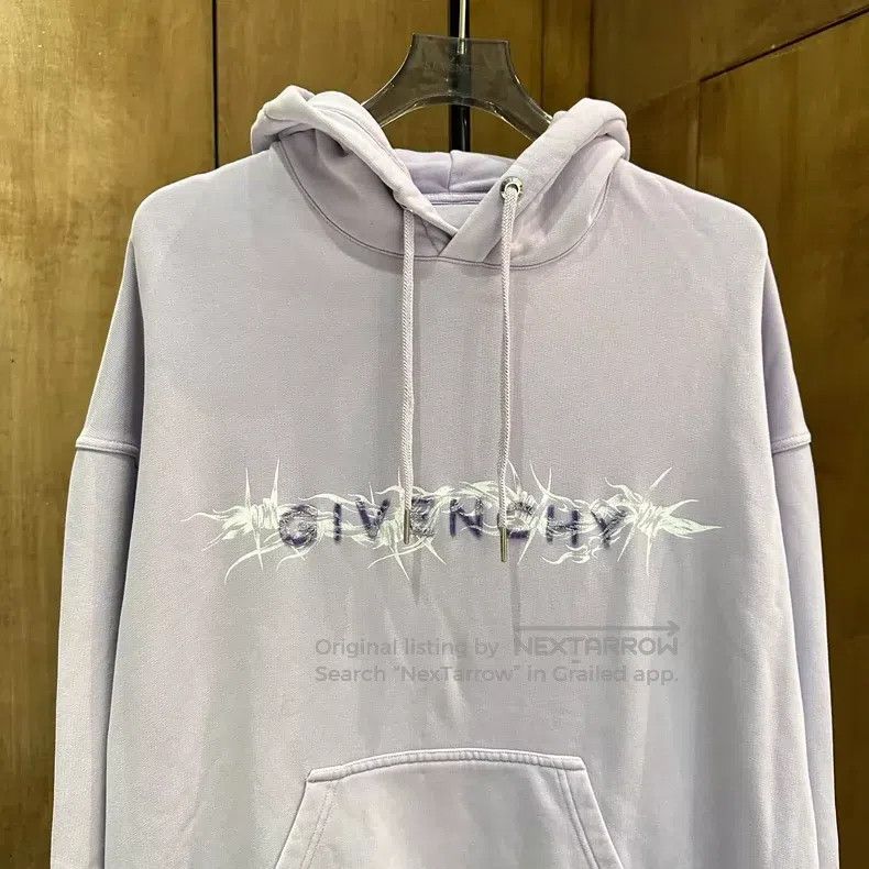 Givenchy Givenchy Mist Blue Graffiti Letter Hoodie / XXL Size Size US XXL / EU 58 / 5 - 3 Thumbnail