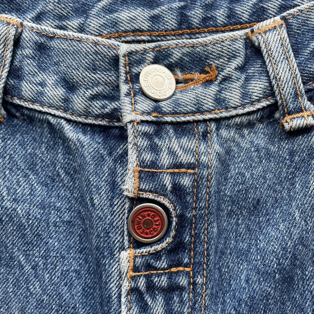 Edwin 90s Vintage Edwin Released Hem Distressed Jeans Pants Denim Size US 30 / EU 46 - 6 Thumbnail