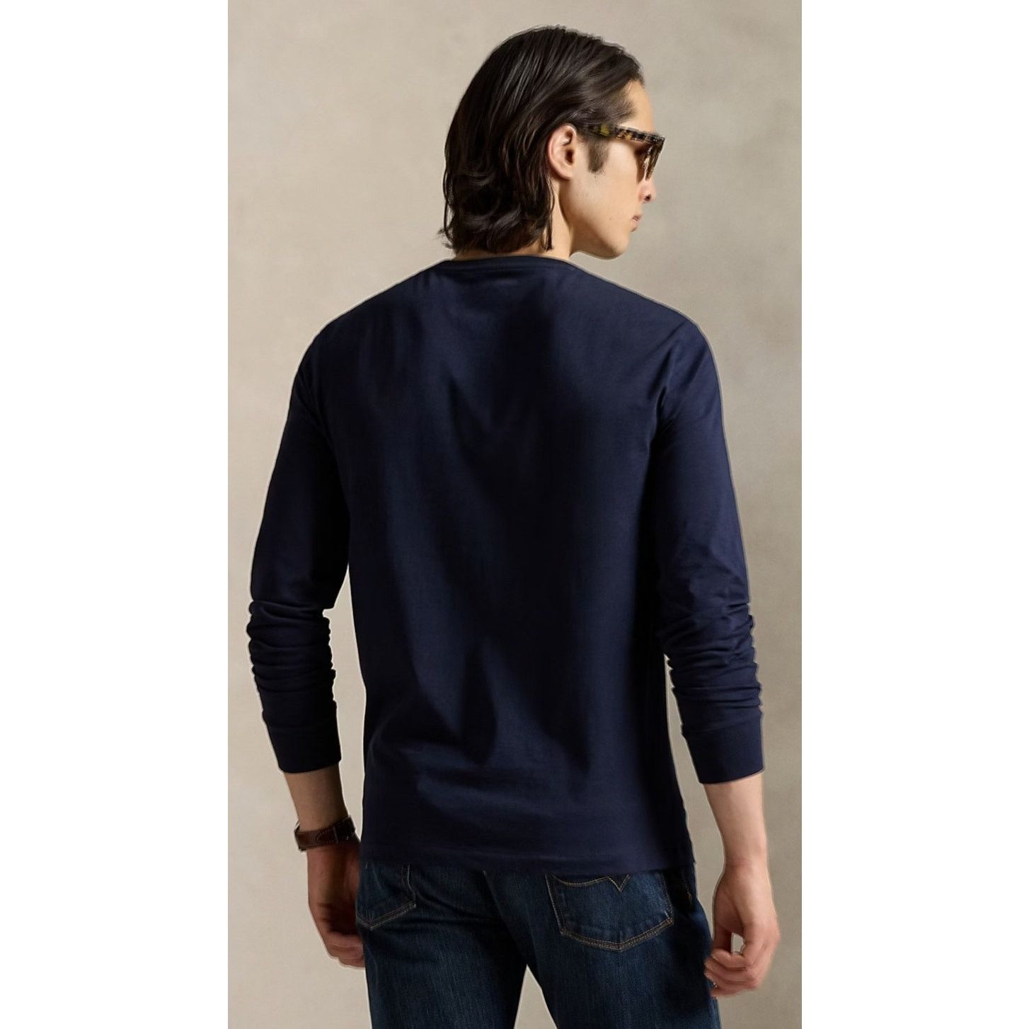 Polo Ralph Lauren Polo Ralph Lauren Men's Large Navy Blue Knit Sweater Size US L / EU 52-54 / 3 - 3 Thumbnail