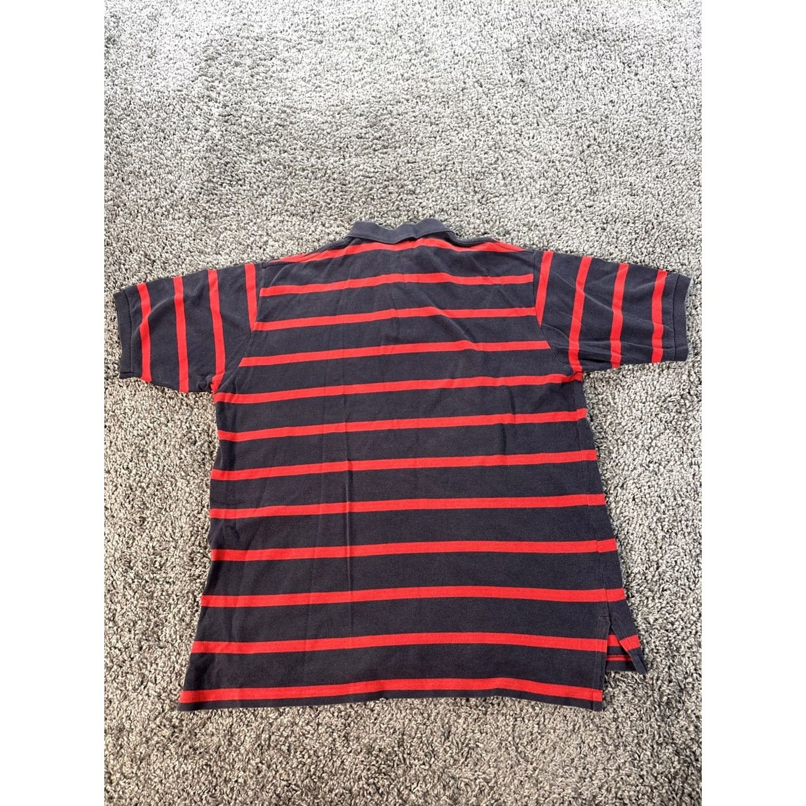 Polo Ralph Lauren VINTAGE Polo Ralph Lauren Polo Shirt Mens 2XL Red/Blue Striped Green Pony Rugby 90s Mens Polo Shirt Size US XXL / EU 58 / 5 - 5 Thumbnail