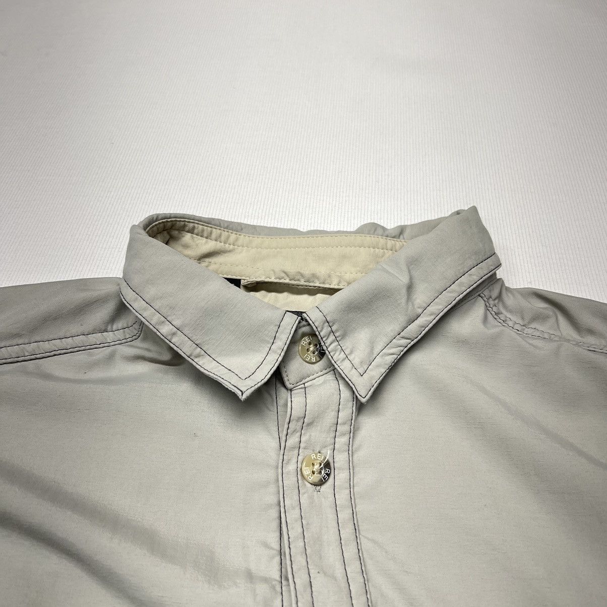 Rei REI Shirt Grey Vented Nylon Long Sleeve UPF 50+ Fly Fishing Size US M / EU 48-50 / 2 - 4 Thumbnail