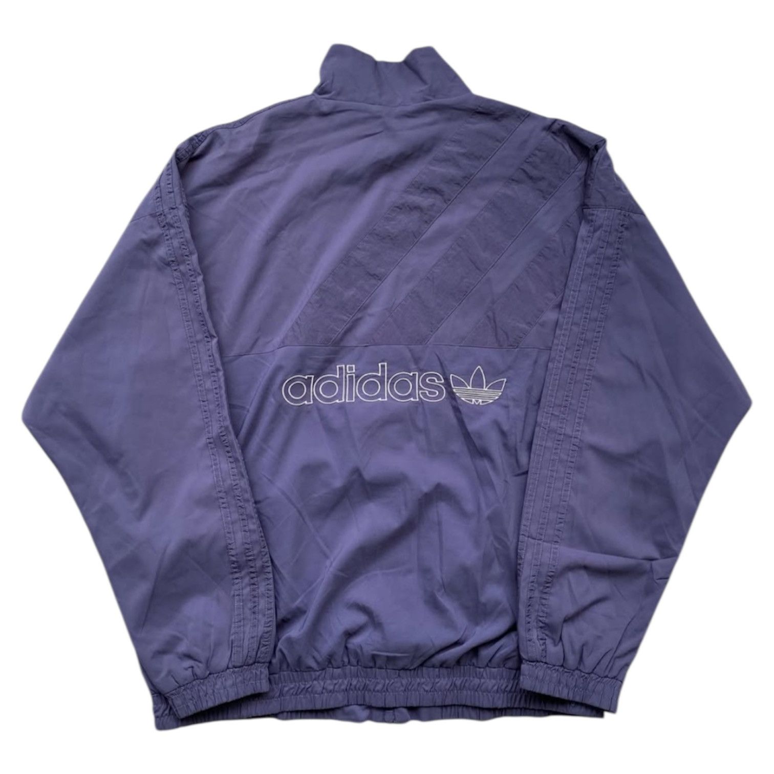 Adidas 2000s Adidas Threefoil Embroidery Taped Stripe Jacket Size US XXL / EU 58 / 5 - 1 Thumbnail