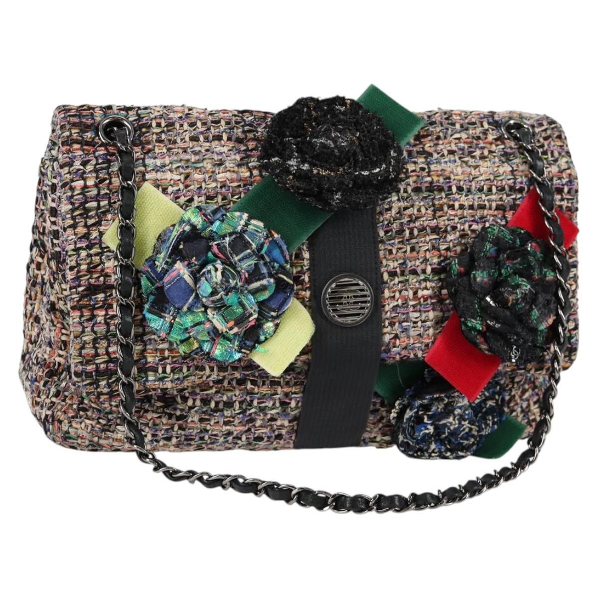 Chanel Chanel Camellia Flap Shoulder Bag Tweed Size ONE SIZE - 1 Thumbnail