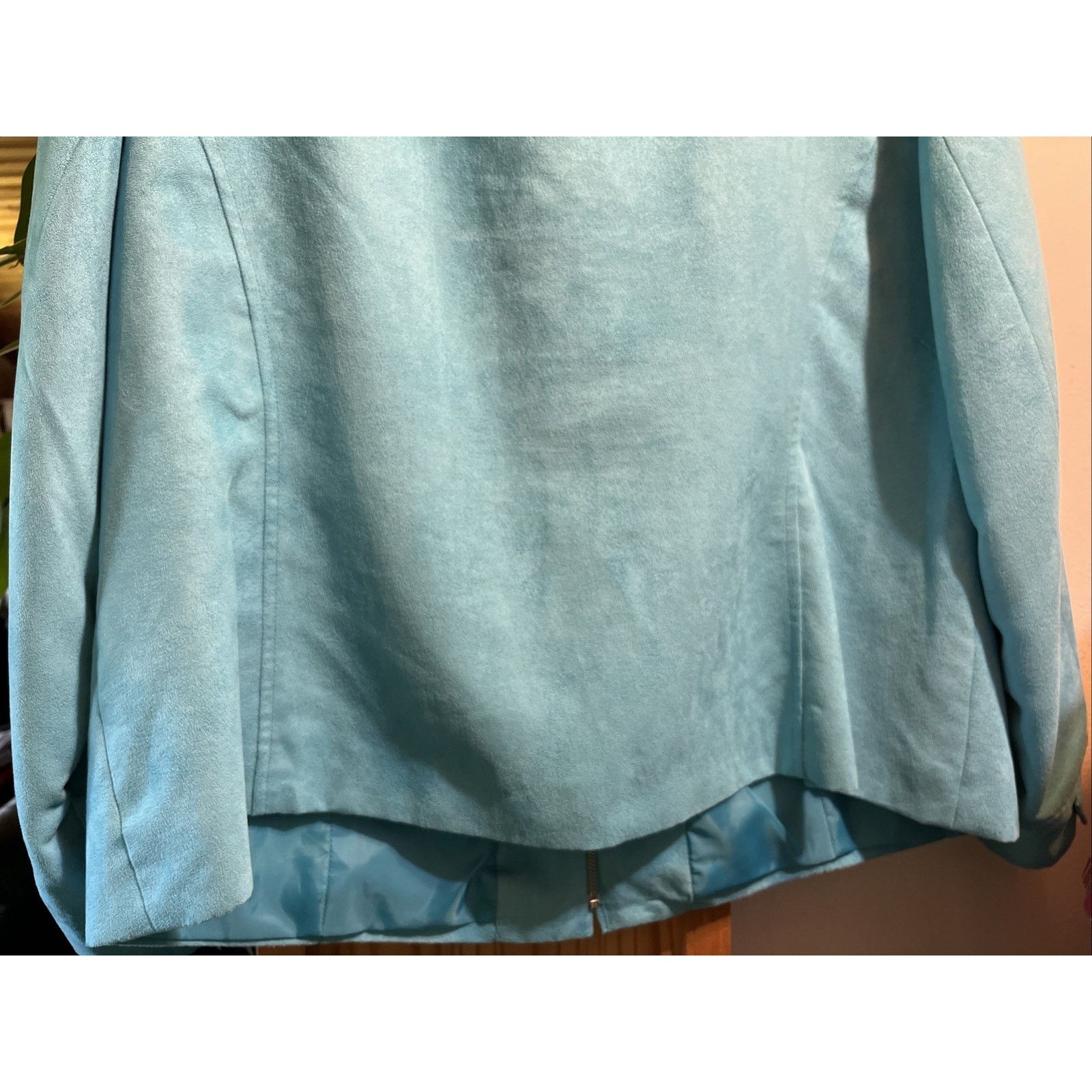 Evan Picone Evan Picone WOMEN’s Size 18 Full Zip Faux Suede Blue Jacket Size XXL / US 16-18 / IT 52-54 - 9 Thumbnail