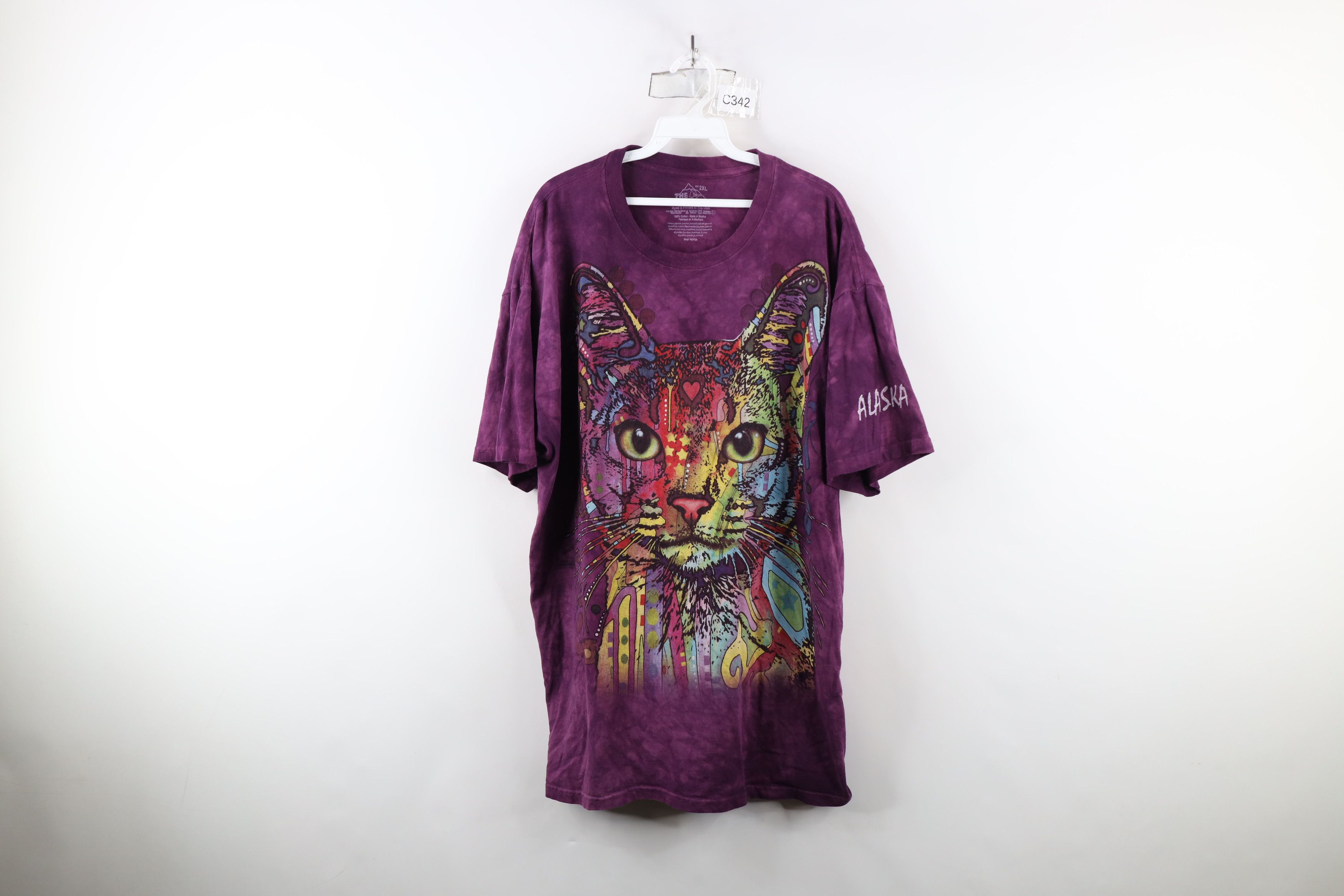 Vintage Vintage Y2K Streetwear Abstract Acid Wash Cat Kitten T-Shirt Size US XXL / EU 58 / 5 - 1 Thumbnail
