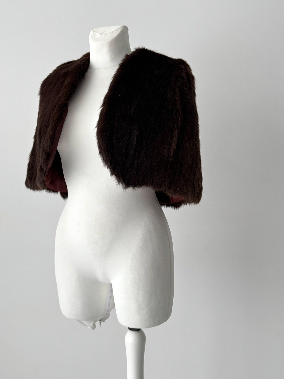 Vintage Vintage 1940s CC41 Fur Shoulder Capelet Size M / US 6-8 / IT 42-44 - 3 Thumbnail