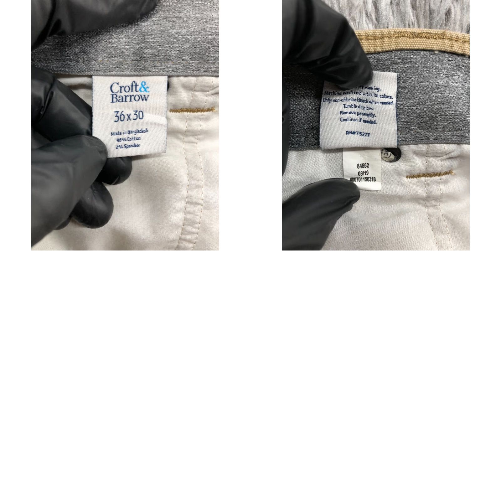 Croft & Barrow Croft & Barrow Chino Pants Straight Mens 36x30 Beige Stretch Casual Workwear 5-Pocket Design Zip Button Flat Front Regular Mens Size US 36 / EU 52 - 9 Thumbnail