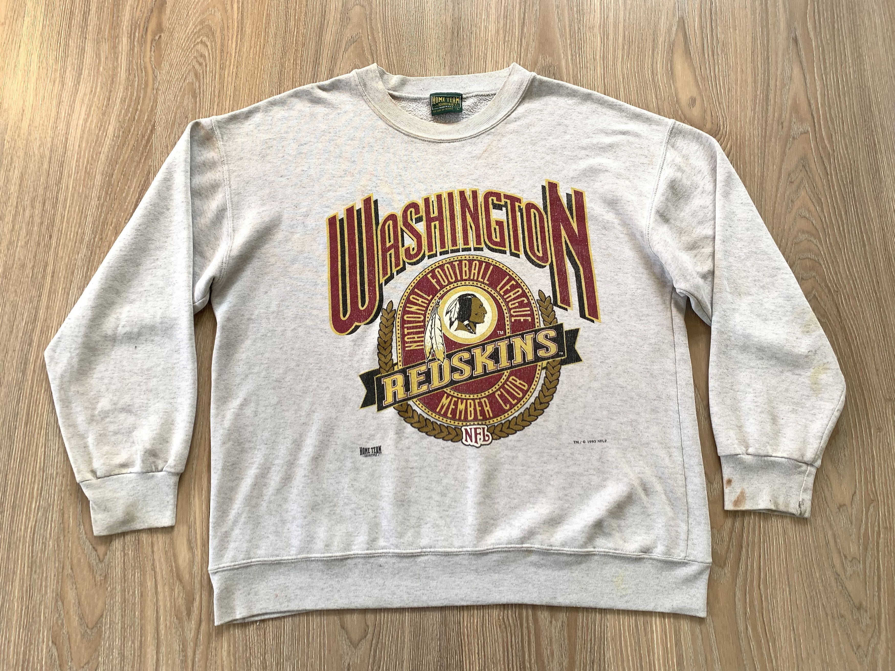 NFL Vintage Washington Redskins Printed Sweatshirt 1993 Size US L / EU 52-54 / 3 - 2 Thumbnail