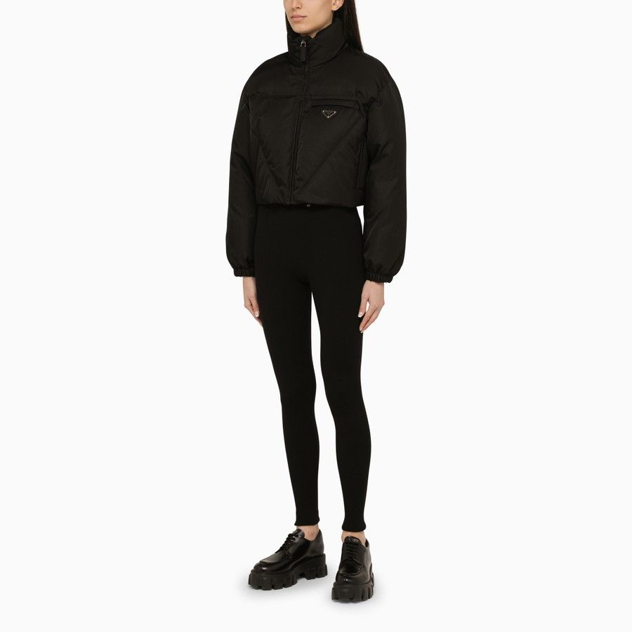 Prada o1d2blof0924 Logo Leggings in Black Size 26" / US 2 / IT 38 - 2 Thumbnail