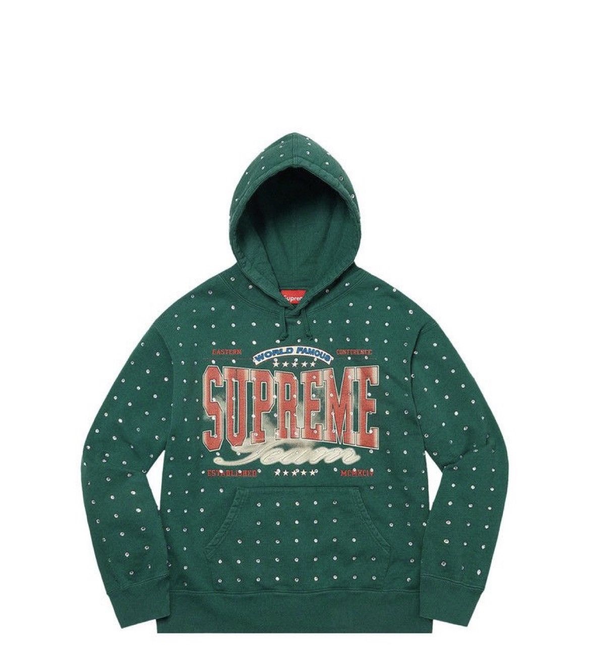 Supreme Supreme Rhinestone Hooded Sweatshirt Size US XL / EU 56 / 4 - 1 Thumbnail
