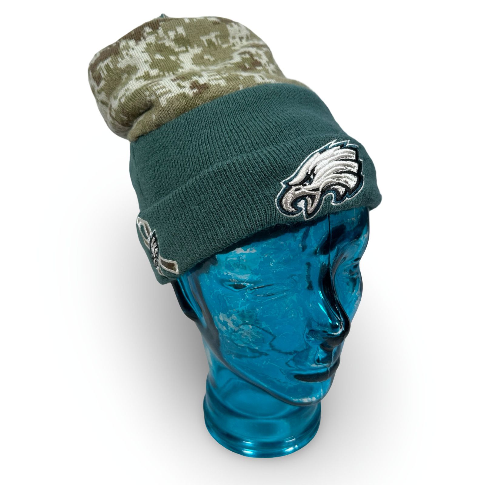 New Era New Era NFL Philadelphia Eagles Salute Beanie Hat Mens Green Size ONE SIZE - 1 Thumbnail