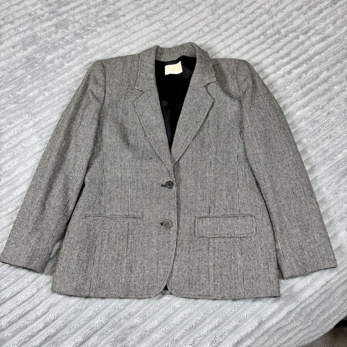 Pendleton Vintage Pendleton Blazer Womens 6 Black Plaid Houndstooth Size L / US 10 / IT 46 - 11 Thumbnail