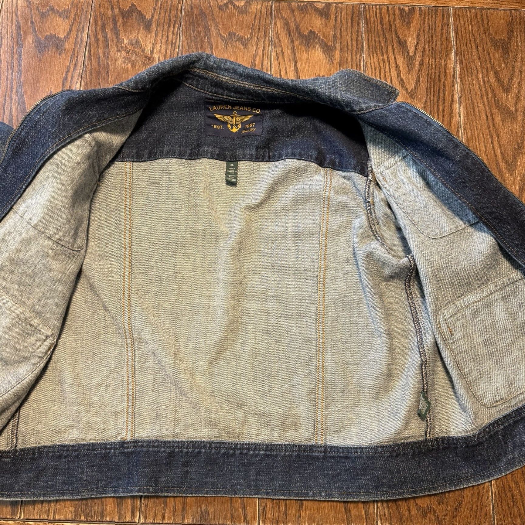 Ralph Lauren Polo Ralph Lauren Women’s Denim Trucker Jacket XL Gold Button Denim Trucker Jacket Women’s Casual Pockets Collared Nautical Vintage No Size 40" / US 18 - 4 Thumbnail