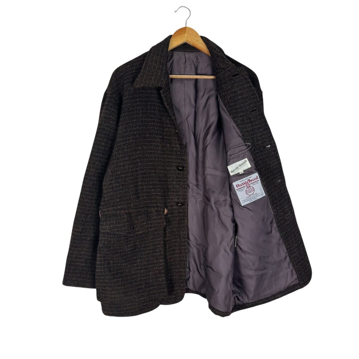 Harris Tweed 🌟HARRIS TWEED X HAROLD DANIELL HAND WOVEN COAT Size US L / EU 52-54 / 3 - 6 Thumbnail