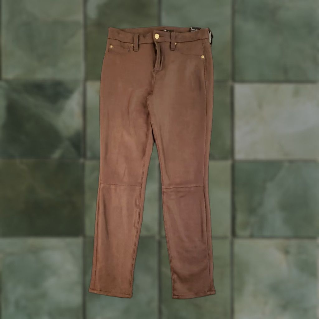 7 For All Mankind 7 For All Mankind Leggings Pants Womens Size 26 Brown Faux Suede Leather Ankle Shirt? Size 26" / US 2 / IT 38 - 1 Thumbnail