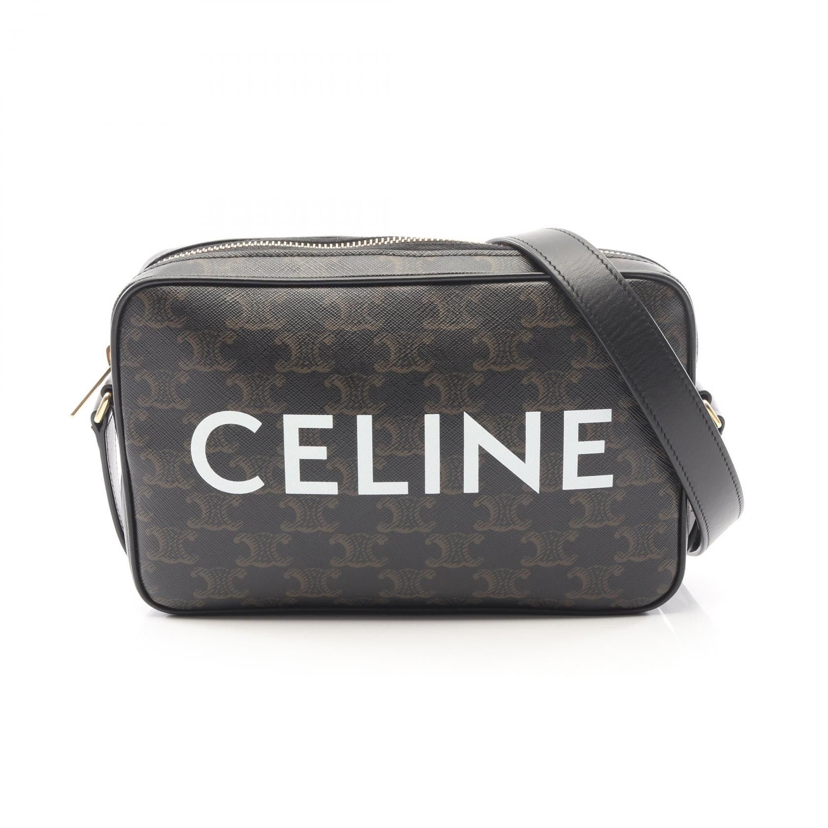 Celine Celine Celine Triomphe PVC Coated Canvas Leather Shoulder Bag Textile Shoulder Bag DUTY FREE for USA Size ONE SIZE - 1 Thumbnail