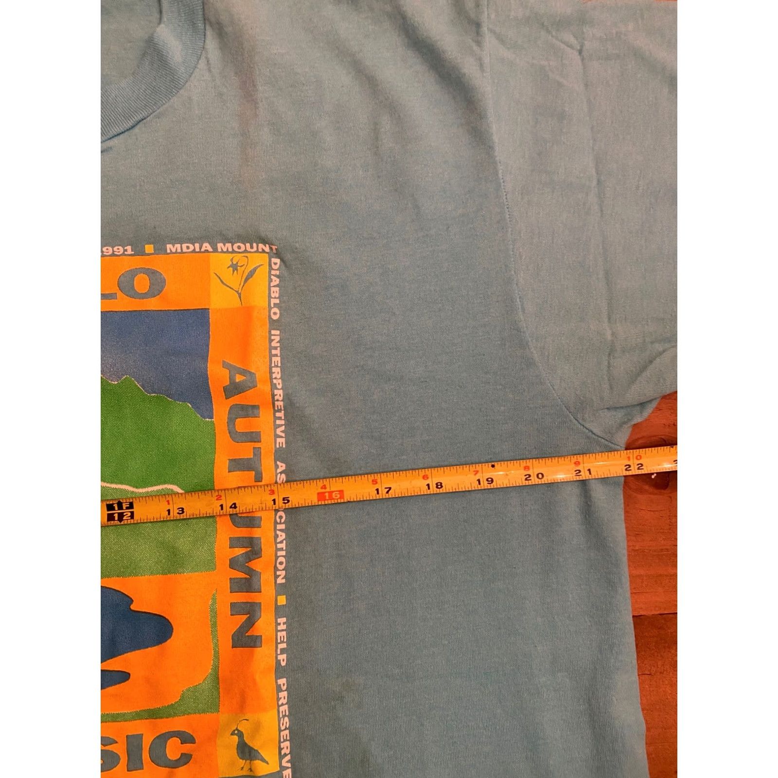 Vintage VINTAGE 1991 Destination Mount Diablo Autumn Classic Single Stitch Size XL T-Shirt Mens Turquoise Size US XL / EU 56 / 4 - 6 Thumbnail