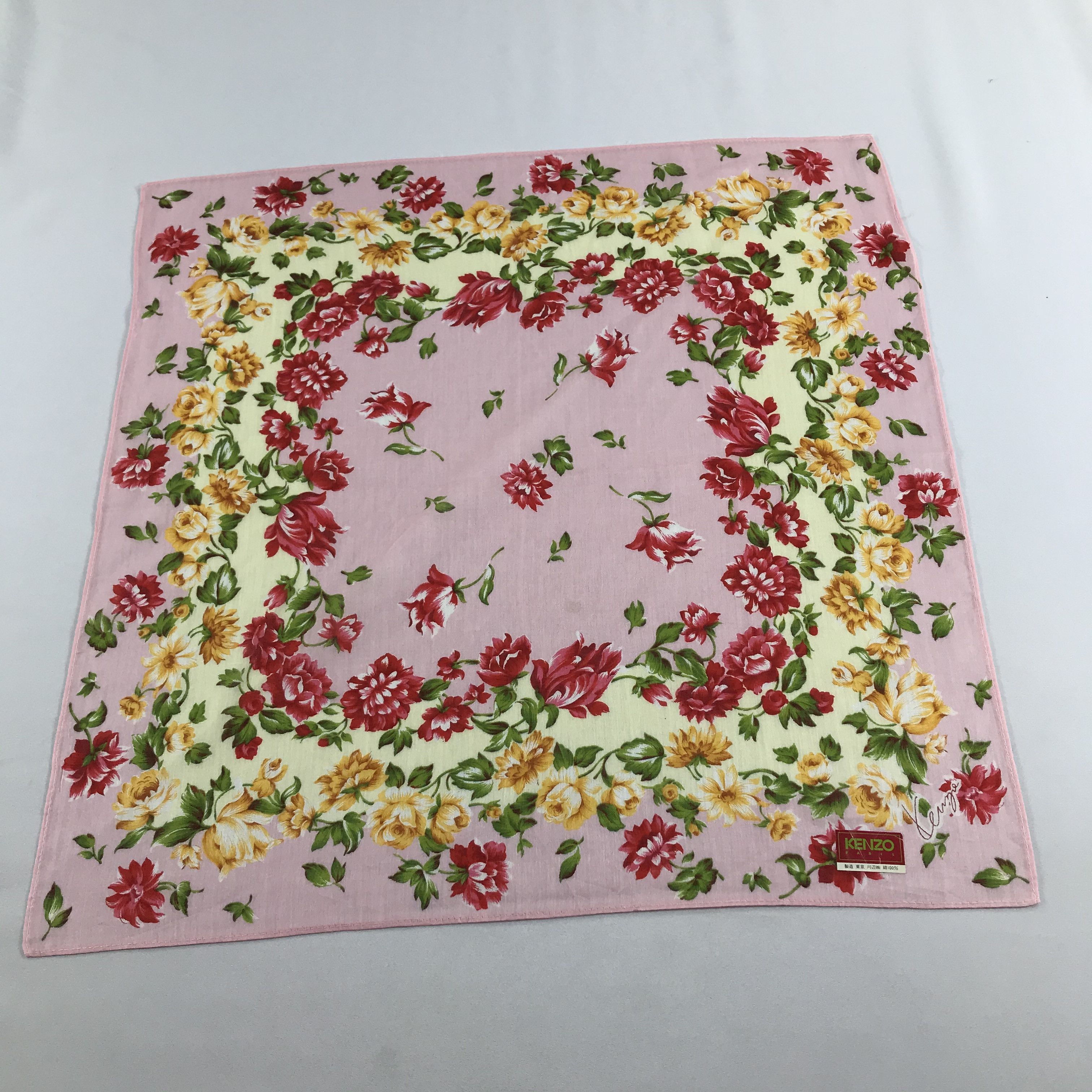 Kenzo Kenzo Floral Handkerchief Neckerchief Bandana H965 Size ONE SIZE - 2 Thumbnail