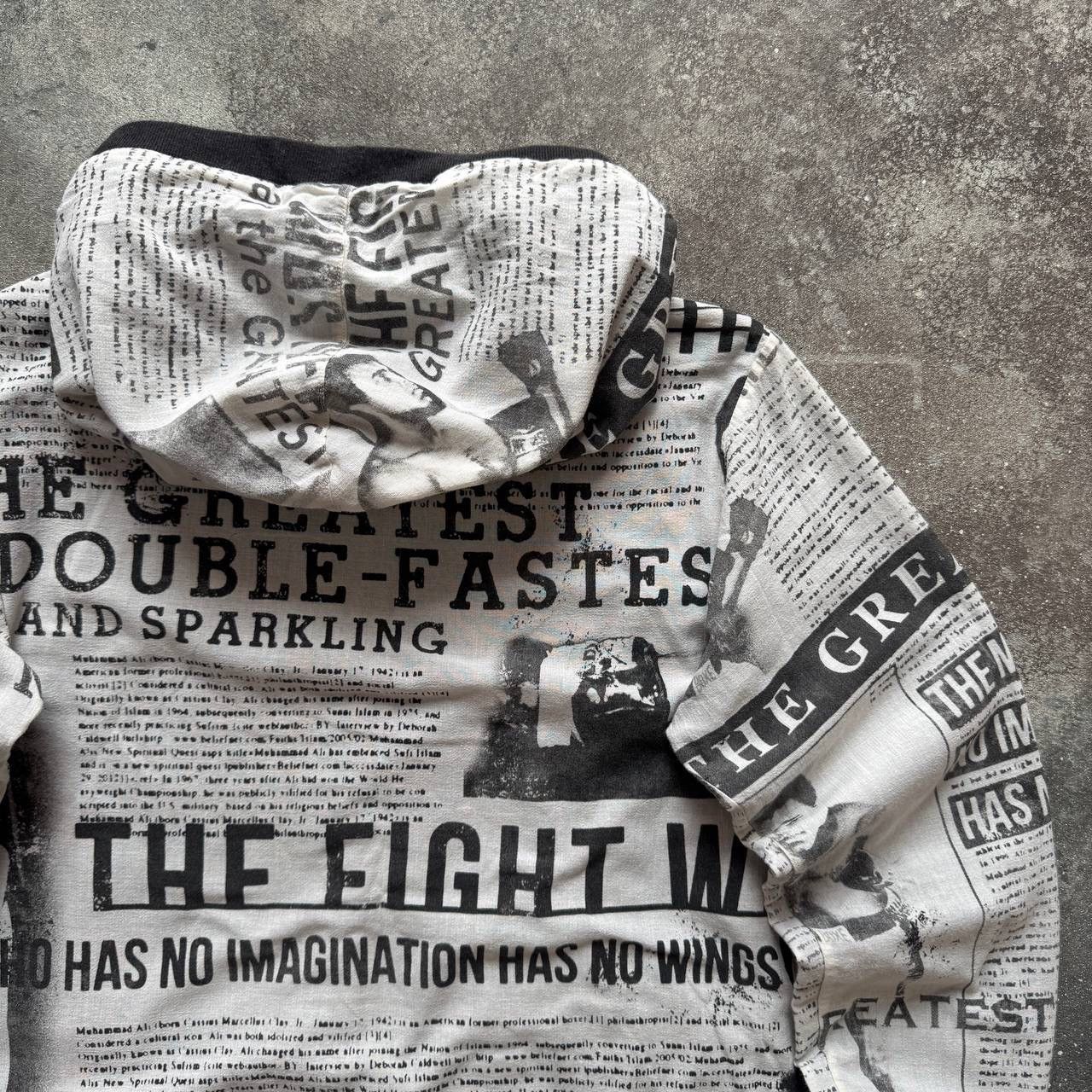 Dolce & Gabbana Dolce & Gabbana Vintage Mohamed Ali Gazette Print Zip Hoodie Size XS / US 0-2 / IT 36-38 - 9 Thumbnail