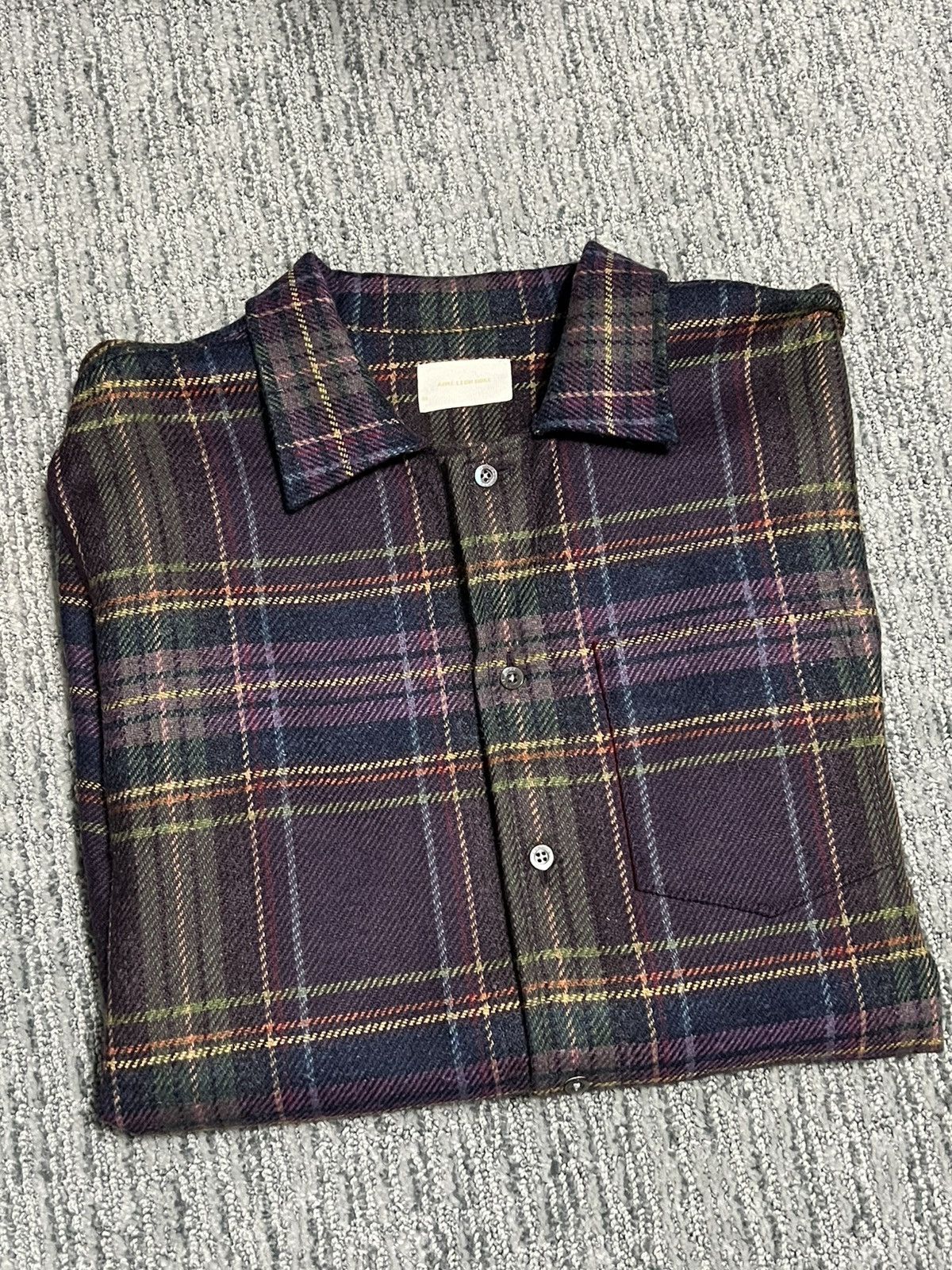 Aime Leon Dore Aime Leon Dore Wool Flannel Camp Collar Plaid Purple Sz Med Size US M / EU 48-50 / 2 - 2 Thumbnail