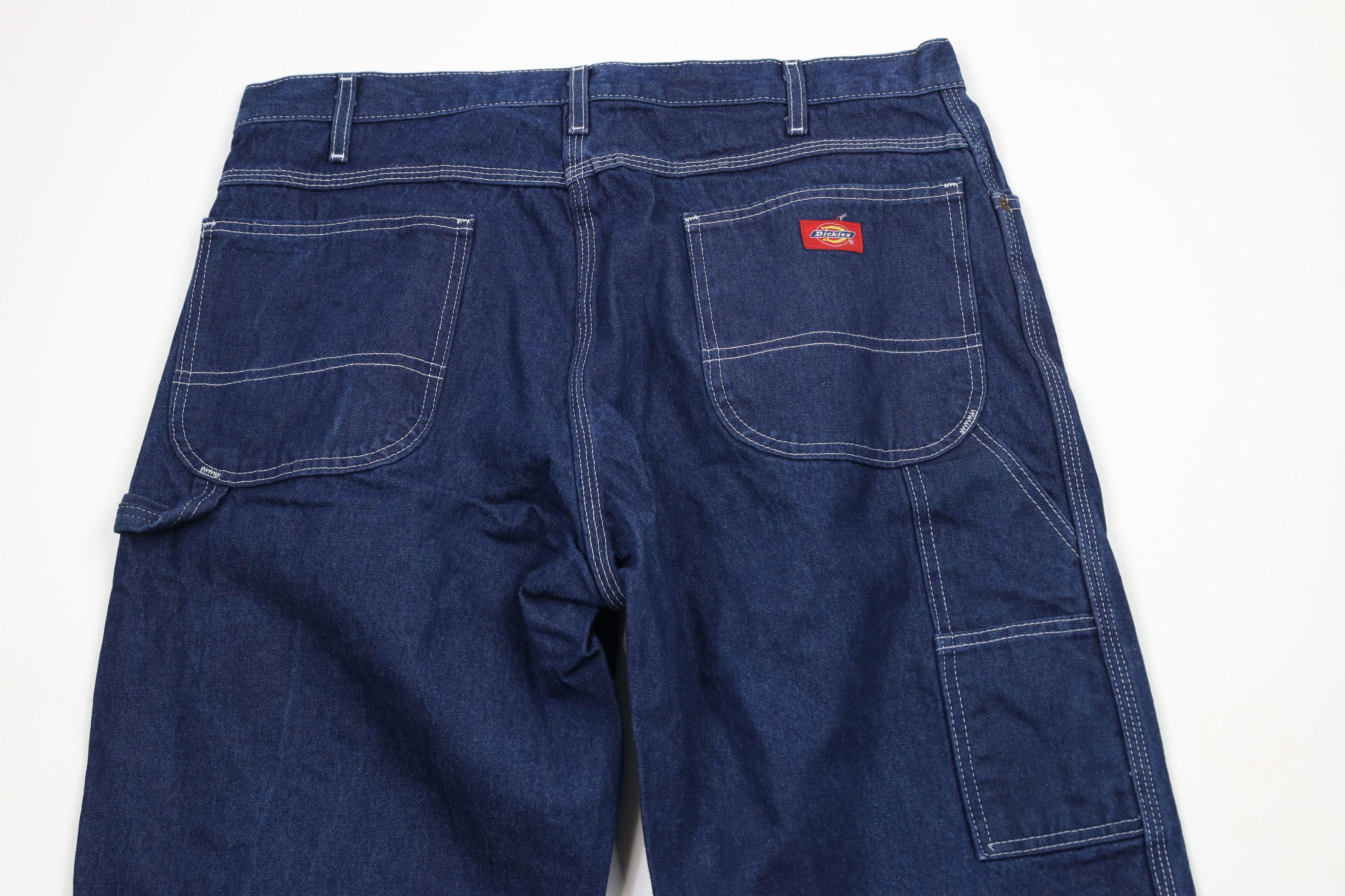 Dickies × Vintage Vintage Y2K Dickies Wide Leg Carpenter Dungaree Denim Jeans Size US 38 / EU 54 - 9 Thumbnail