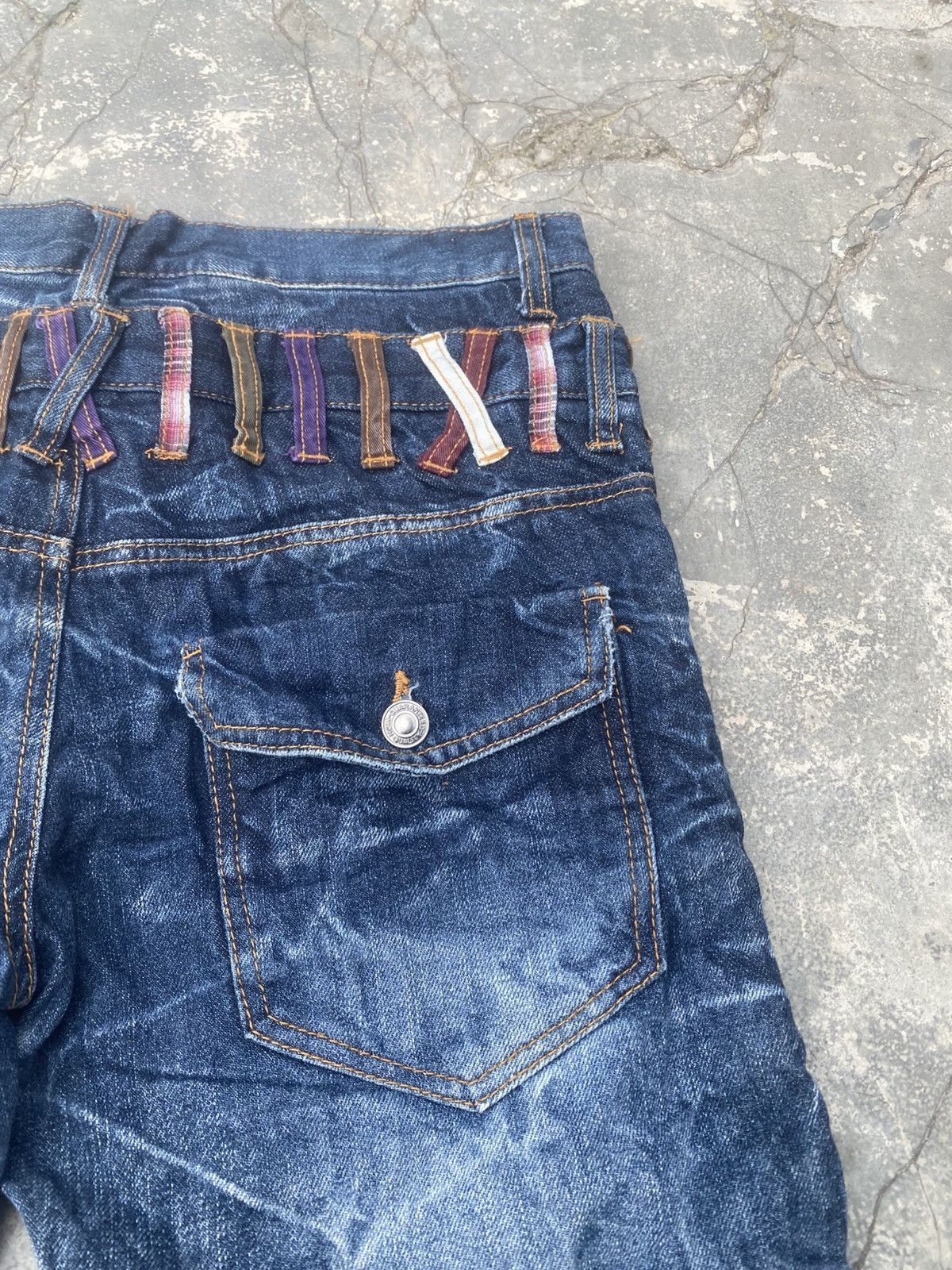 Japanese Brand Nylaus Jeans Bondage Double Waist Quater Jeans Size US 28 / EU 44 - 4 Thumbnail