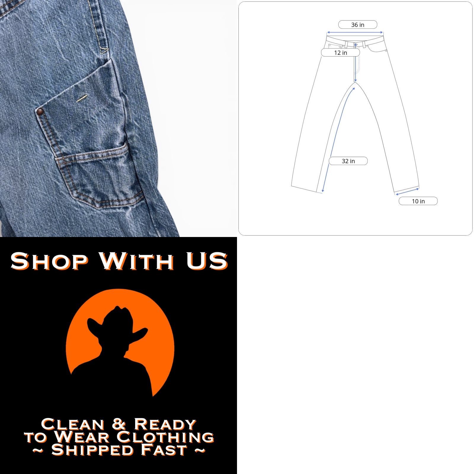 Vintage VINTAGE Unionbay Jeans Mens 36x32 Blue Carpenter Distressed Baggy Skater 90s Size US 36 / EU 52 - 9 Thumbnail