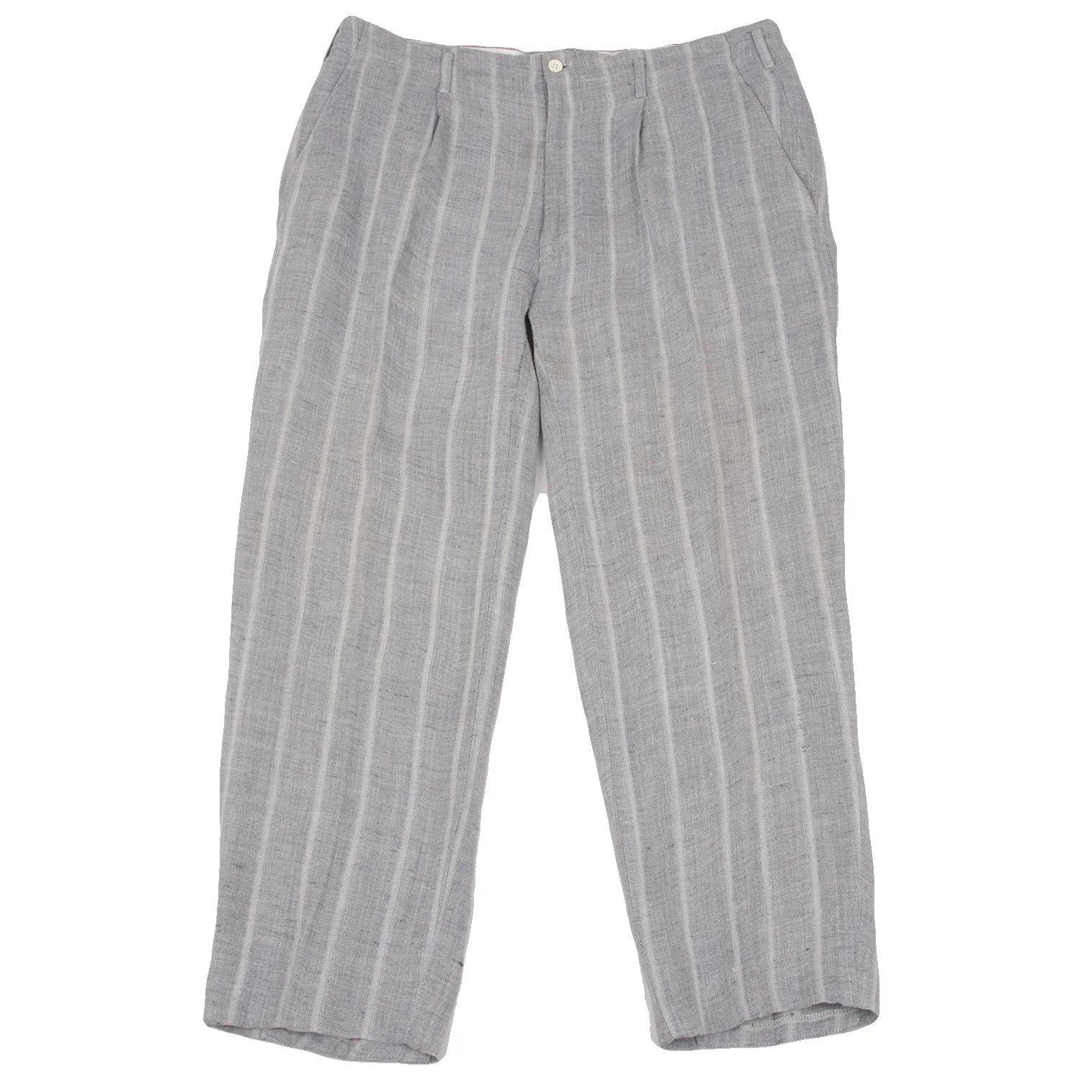 Yohji Yamamoto Yohji Yamamoto Linen-Blend Striped Tapered Pants Size US 38 / EU 54 - 1 Thumbnail
