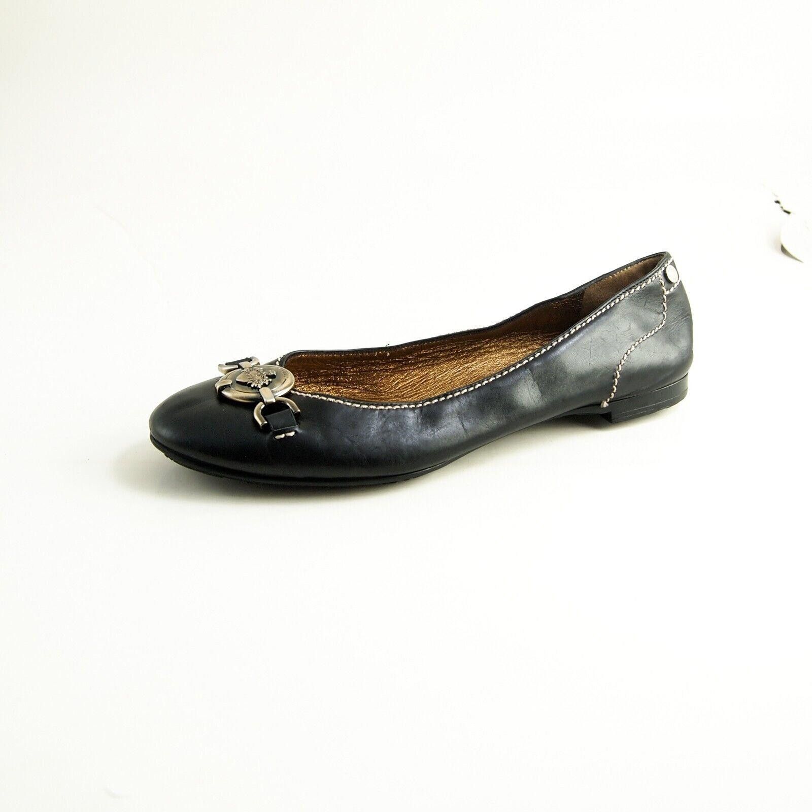 Bally Bally Campbell Flats Black Leather Womens EU 36 US 5.5 $520 Size US 5.5 / IT 35.5 - 2 Thumbnail