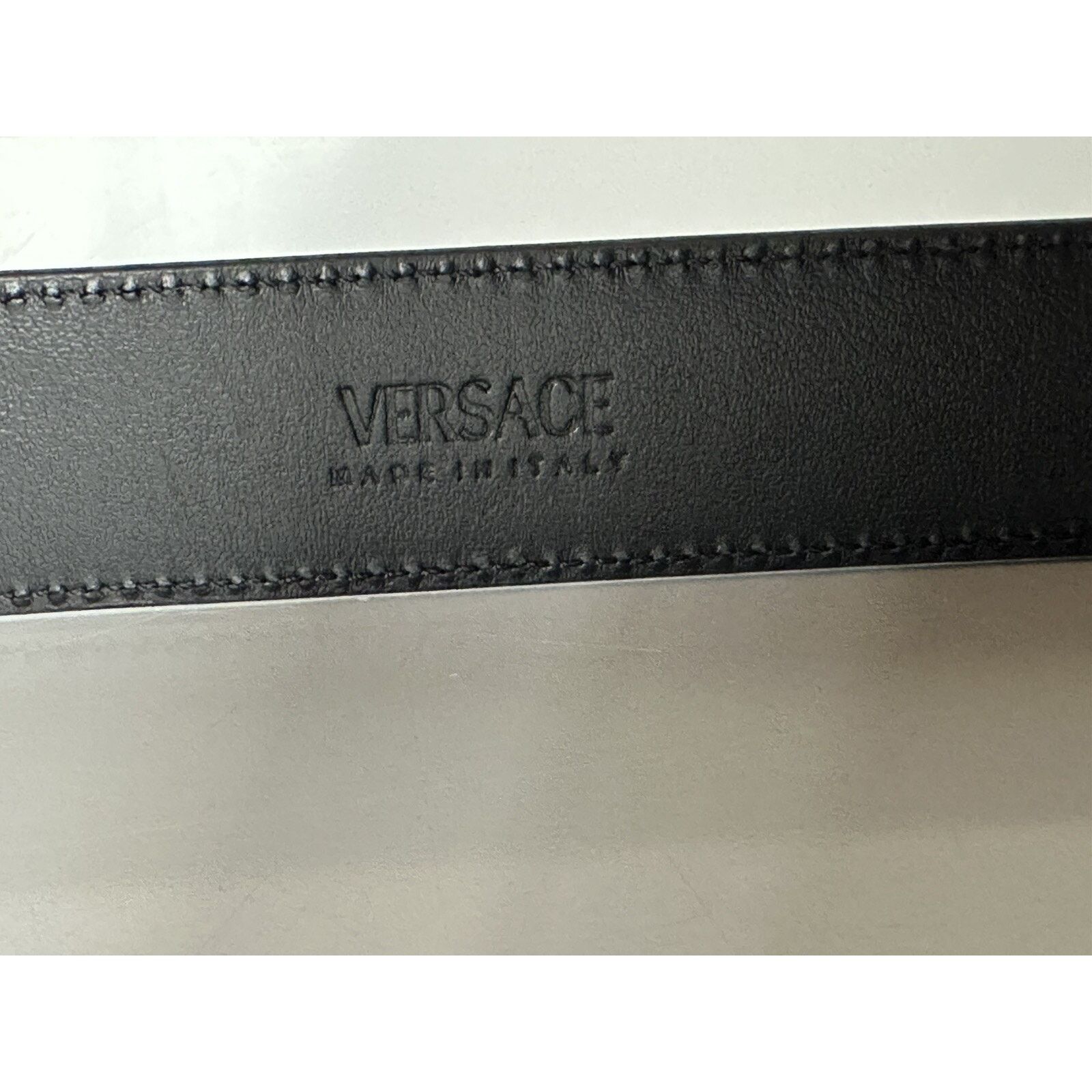 Versace Versace Medusa-Buckle Brown Slim Leather Belt 42 1012369 Size 42 - 10 Thumbnail