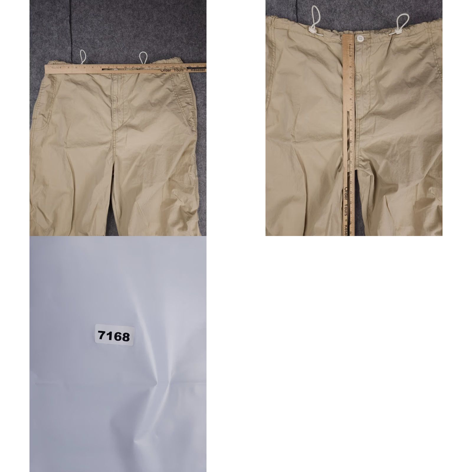 Levi's Levi's Parachute Pants Mens Large 34 x 29 Beige Drawstring Lightweight Cotton Pants Mens Size US 33 - 8 Thumbnail