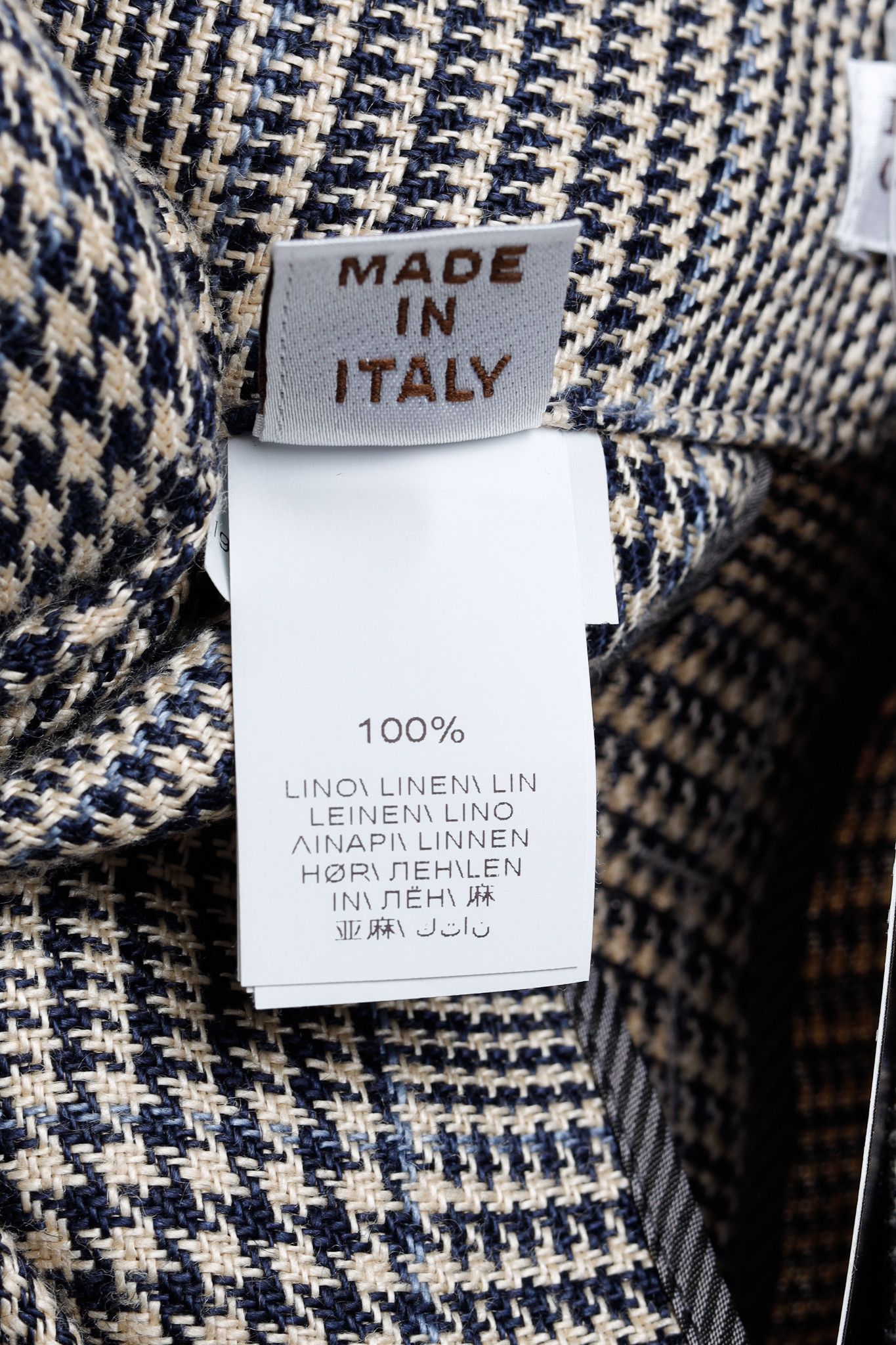 Brunello Cucinelli Brunello Cucinnelli SS/19 Beige & Black Linen Check Trousers Size 27" / US 4 / IT 40 - 12 Thumbnail